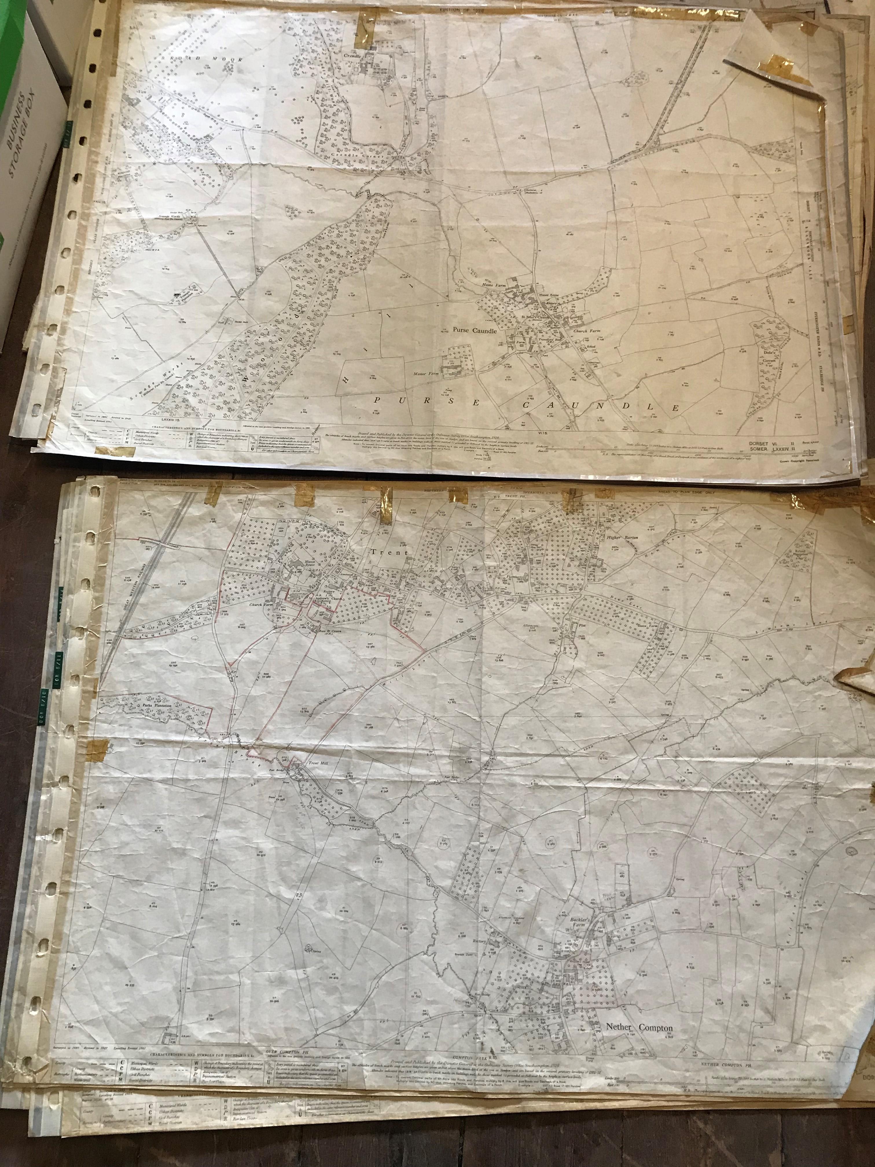 COLLECTION OF THIRTY 1:2500 ORDNANCE SURVEY MAPS covering East Orchard; Chard; Lillington & - Image 9 of 15