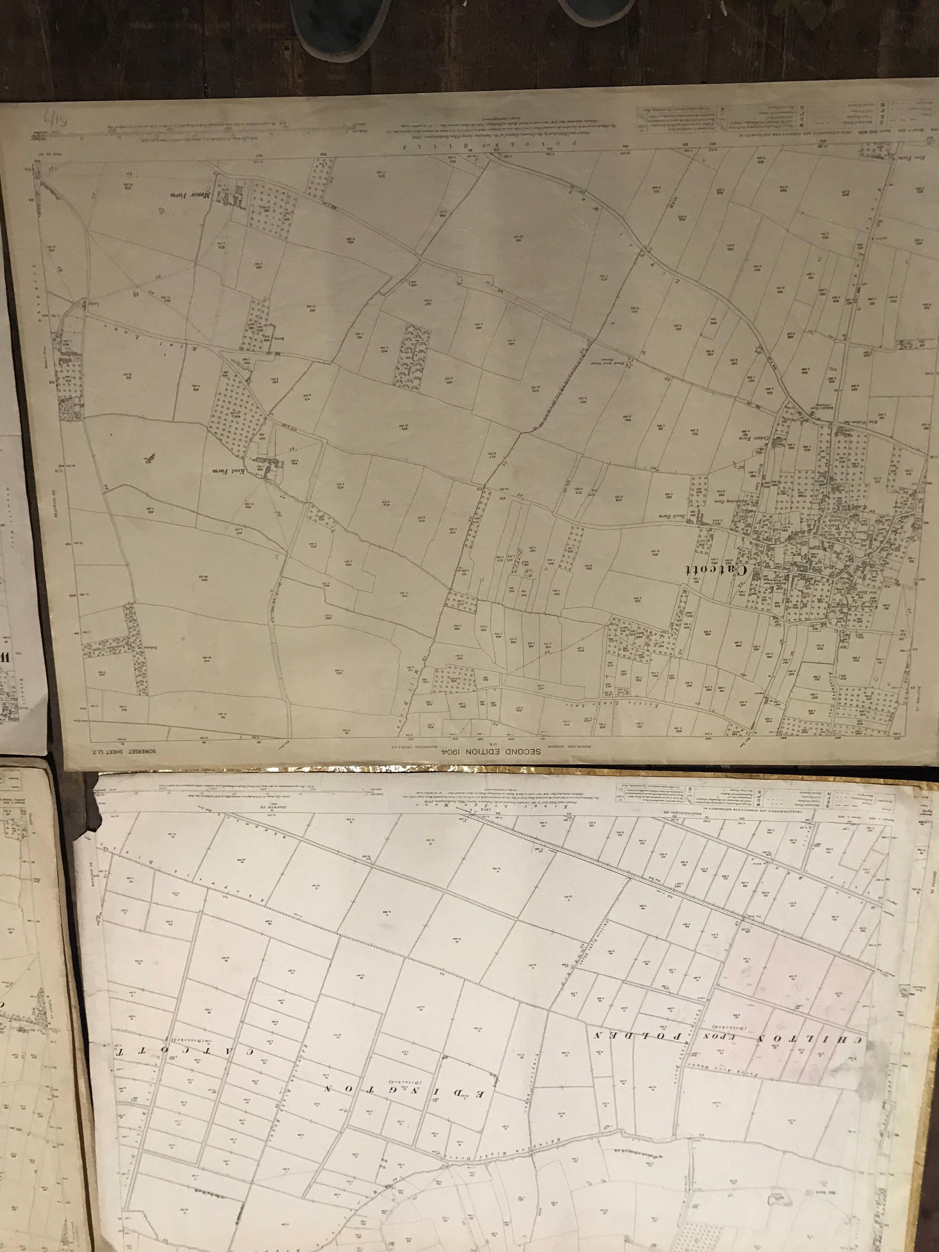 COLLECTION OF THIRTY 1:2500 ORDNANCE SURVEY MAPS covering Drimpton; Uffculme; Butleigh; Elworthy; - Image 12 of 16