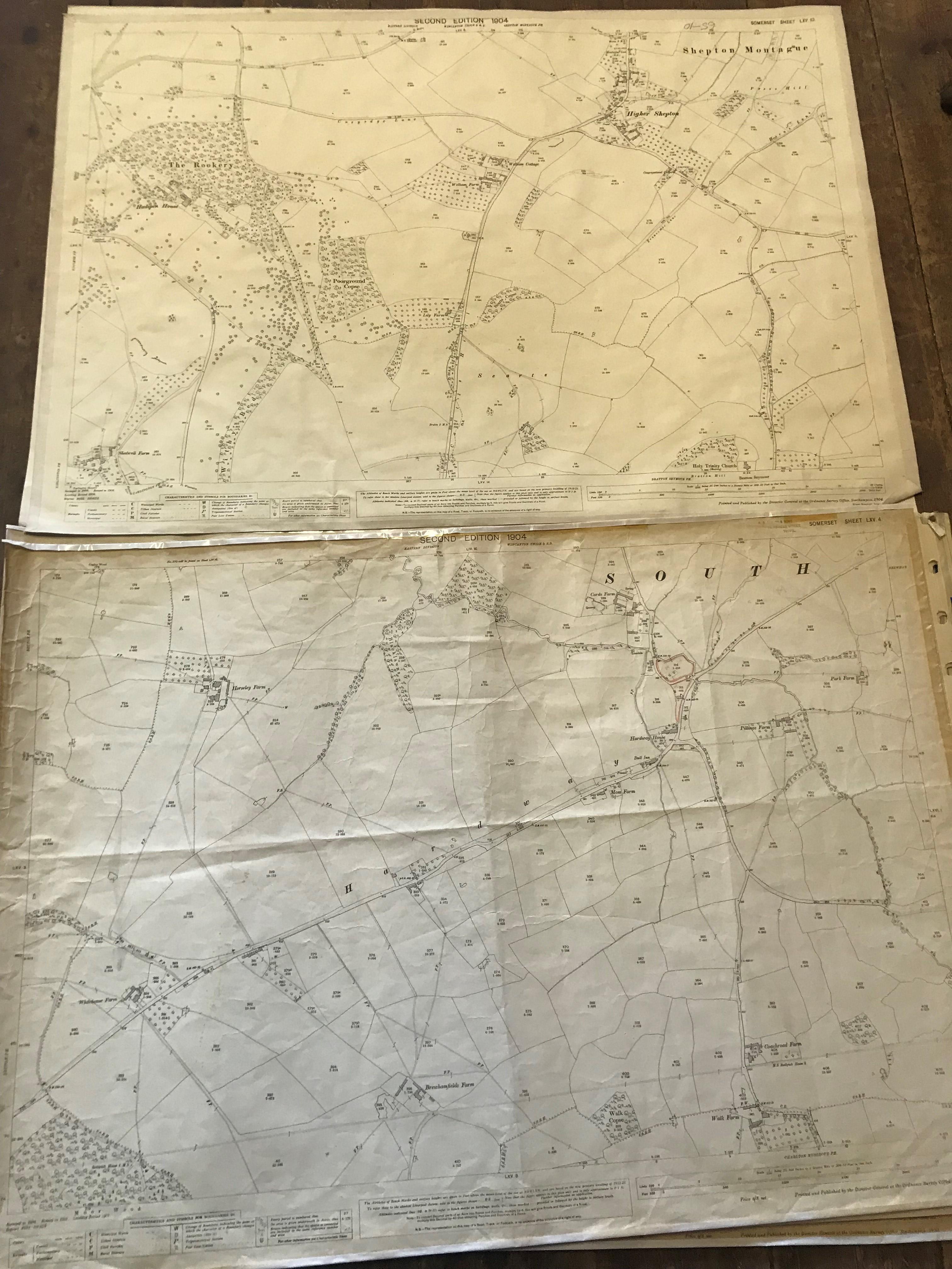 COLLECTION OF THIRTY 1:2500 ORDNANCE SURVEY MAPS covering Wincanton; Langport; North Barrow; - Image 5 of 15