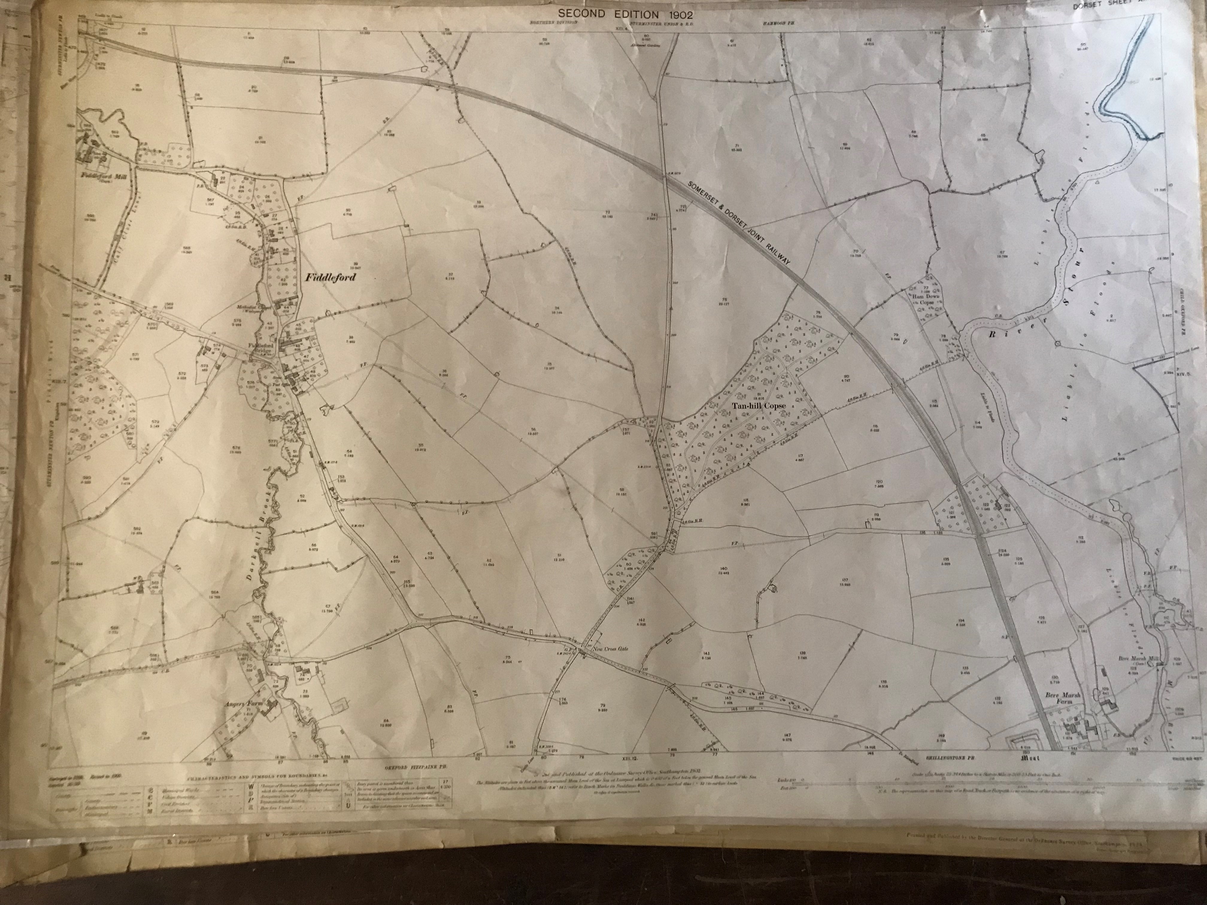 COLLECTION OF THIRTY 1:2500 ORDNANCE SURVEY MAPS covering Fiddleford; Thorncombe; Tarrant Hinton;