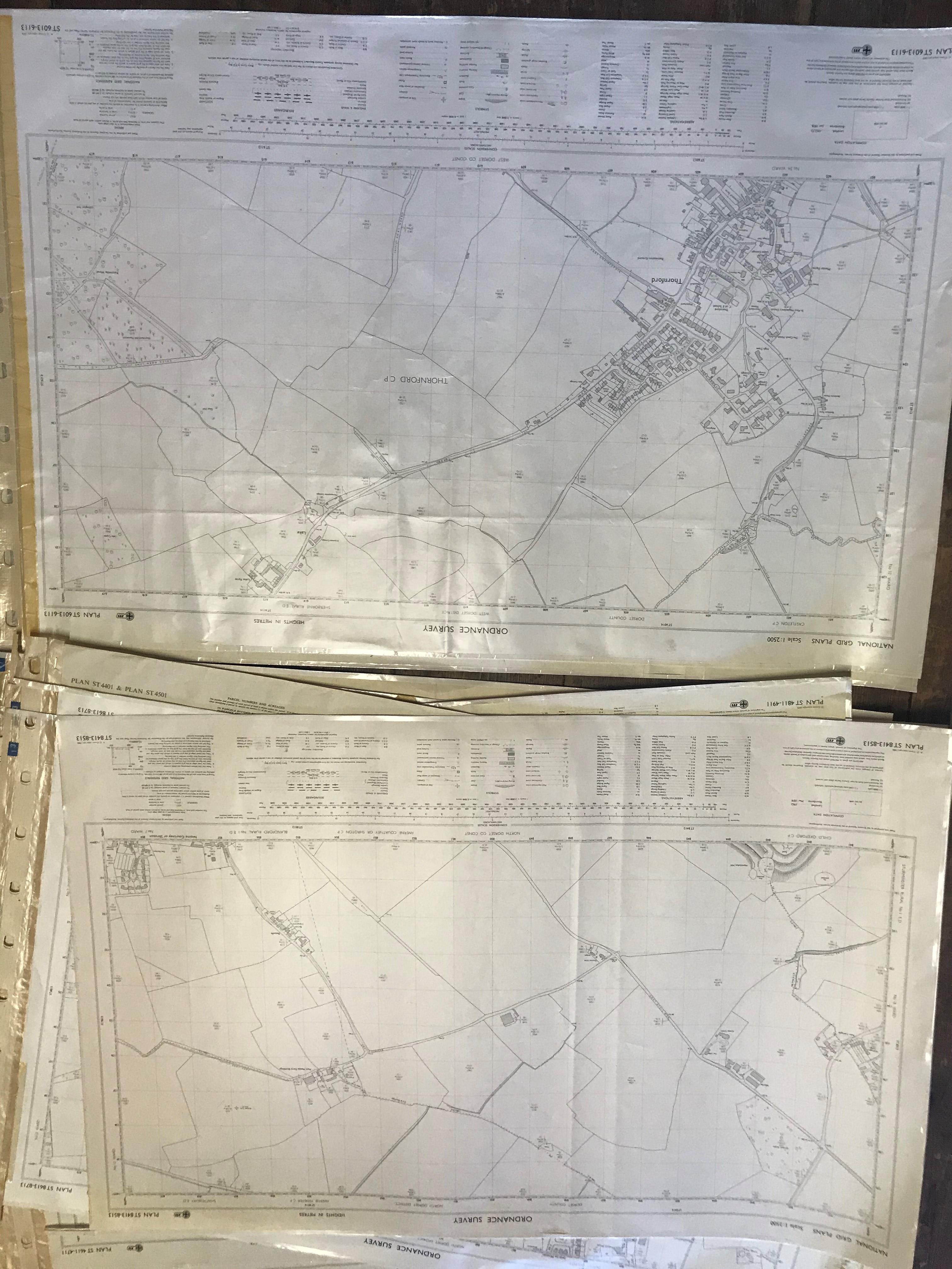 COLLECTION OF THIRTY 1:2500 ORDNANCE SURVEY MAPS covering West & Middle Chinnock; Cheddon Down; - Image 7 of 16