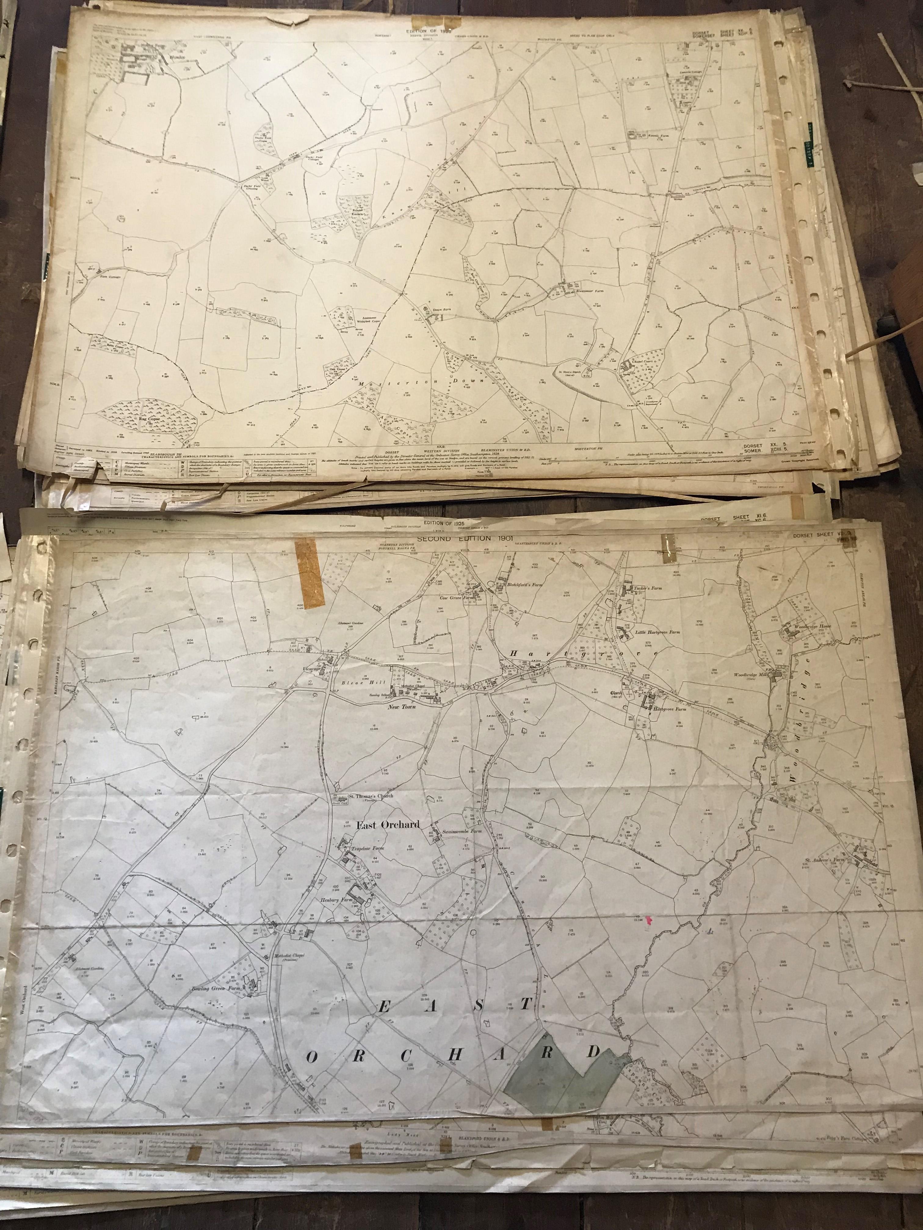 COLLECTION OF THIRTY 1:2500 ORDNANCE SURVEY MAPS covering East Orchard; Chard; Lillington & - Image 2 of 15