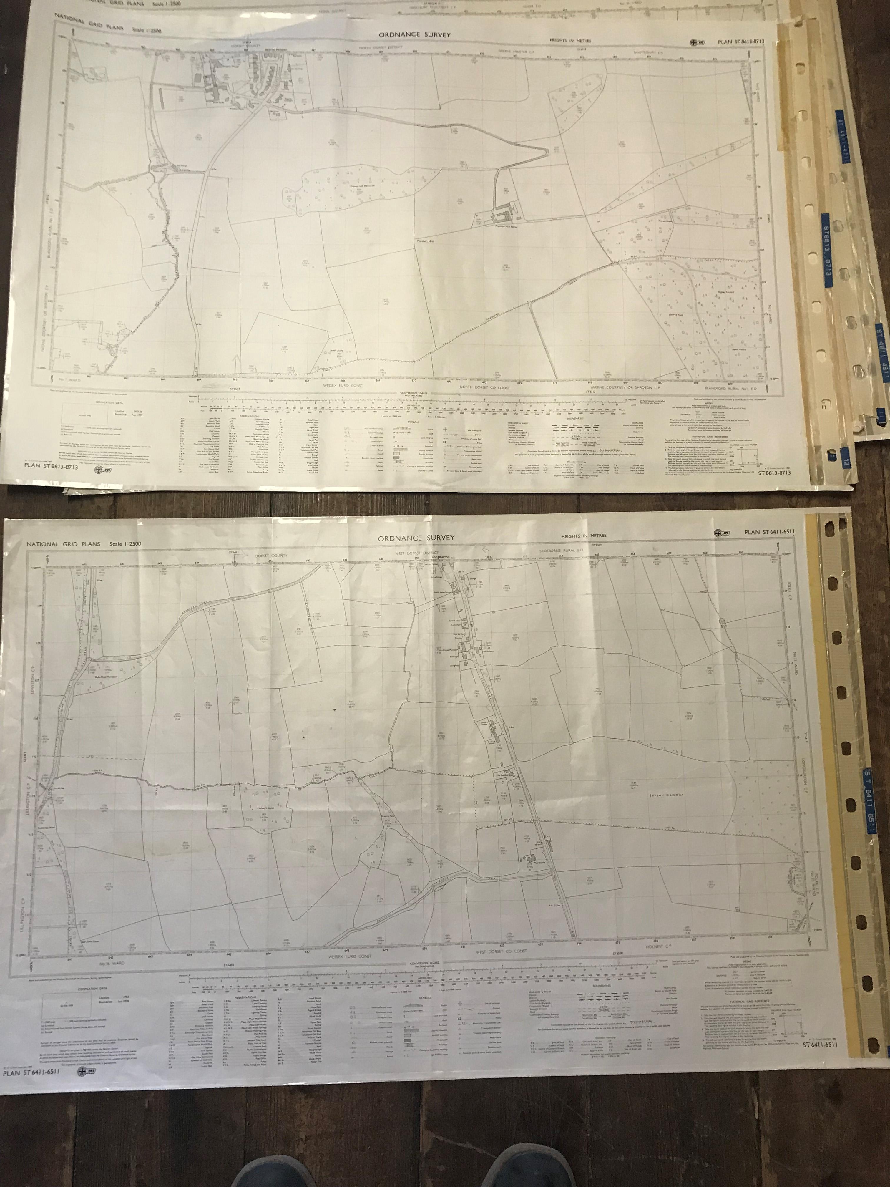 COLLECTION OF THIRTY 1:2500 ORDNANCE SURVEY MAPS covering West & Middle Chinnock; Cheddon Down; - Image 12 of 16