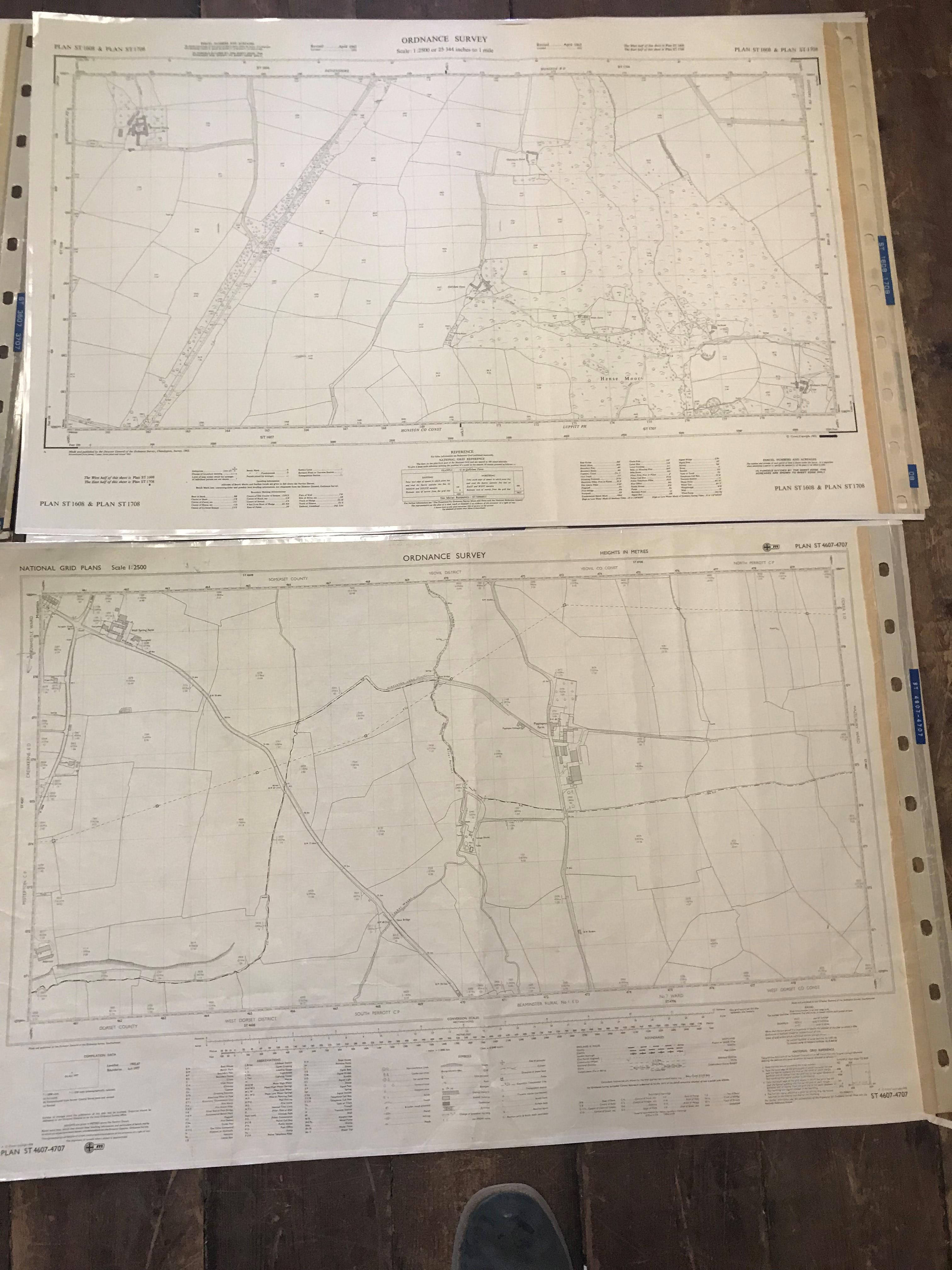 COLLECTION OF THIRTY 1:2500 ORDNANCE SURVEY MAPS covering Chard & Crewkerne; Haselbury Puknett; - Image 14 of 15