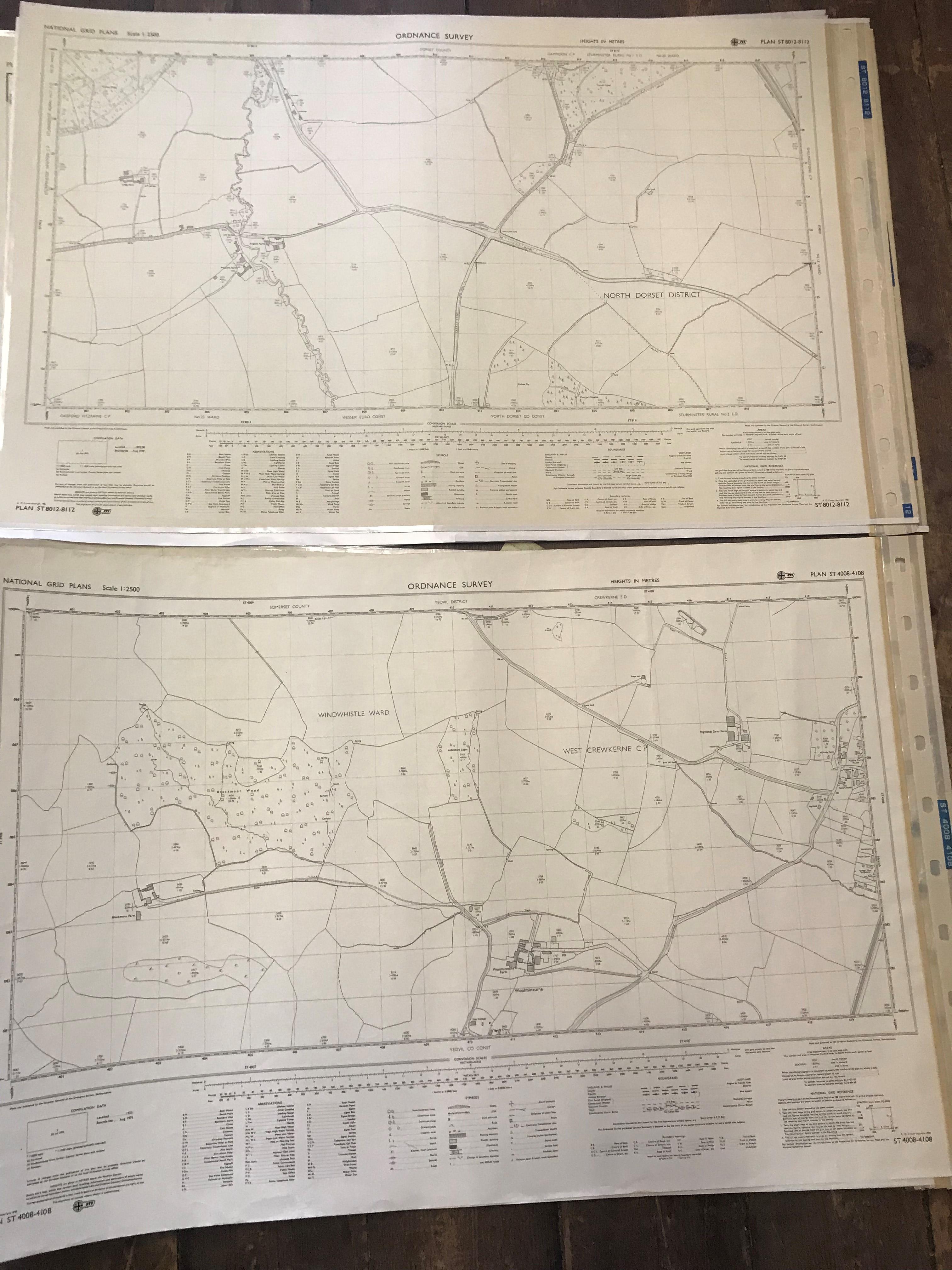 COLLECTION OF THIRTY 1:2500 ORDNANCE SURVEY MAPS covering Chard & Crewkerne; Haselbury Puknett; - Image 4 of 15