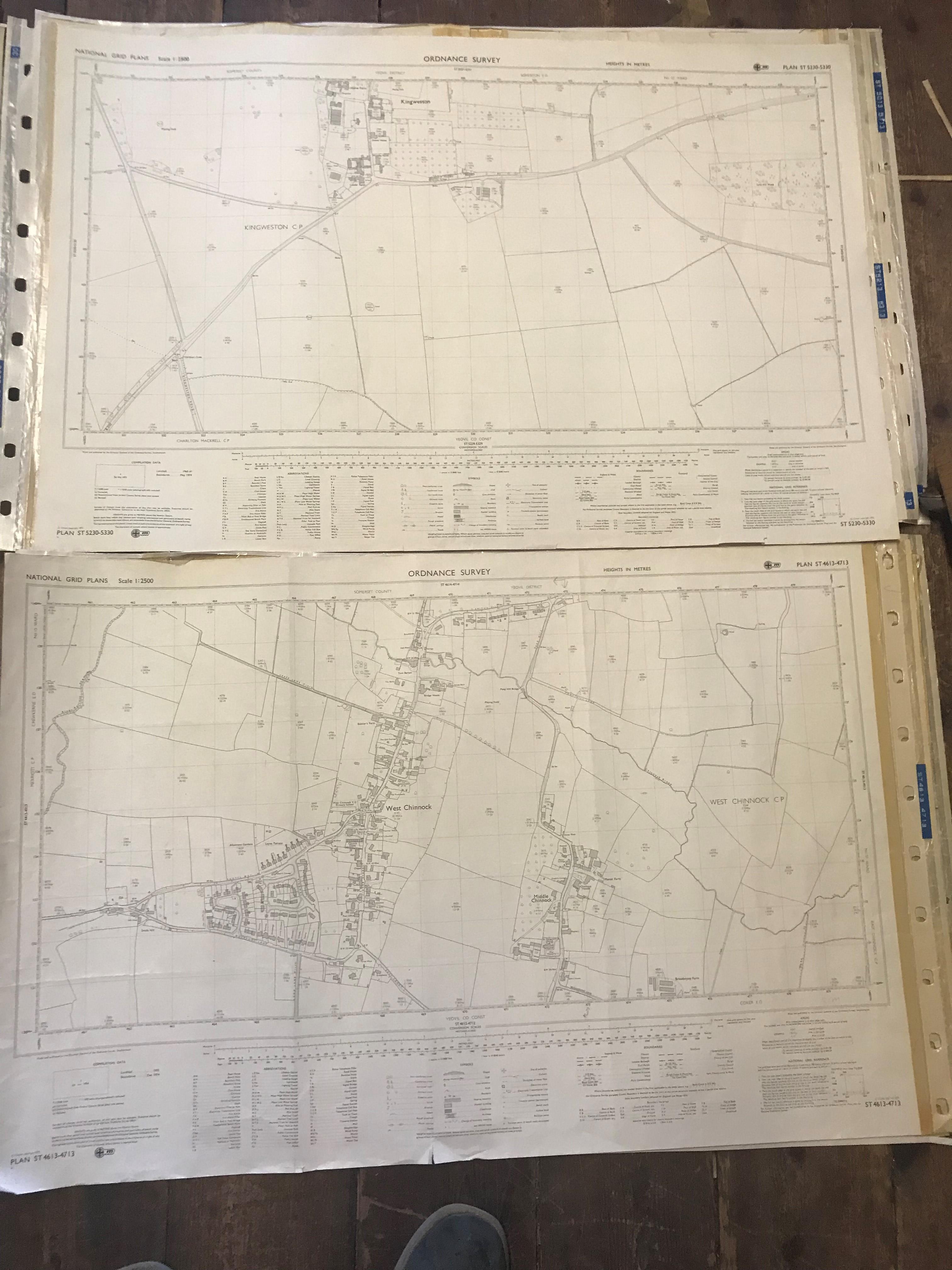 COLLECTION OF THIRTY 1:2500 ORDNANCE SURVEY MAPS covering West & Middle Chinnock; Cheddon Down; - Image 4 of 16