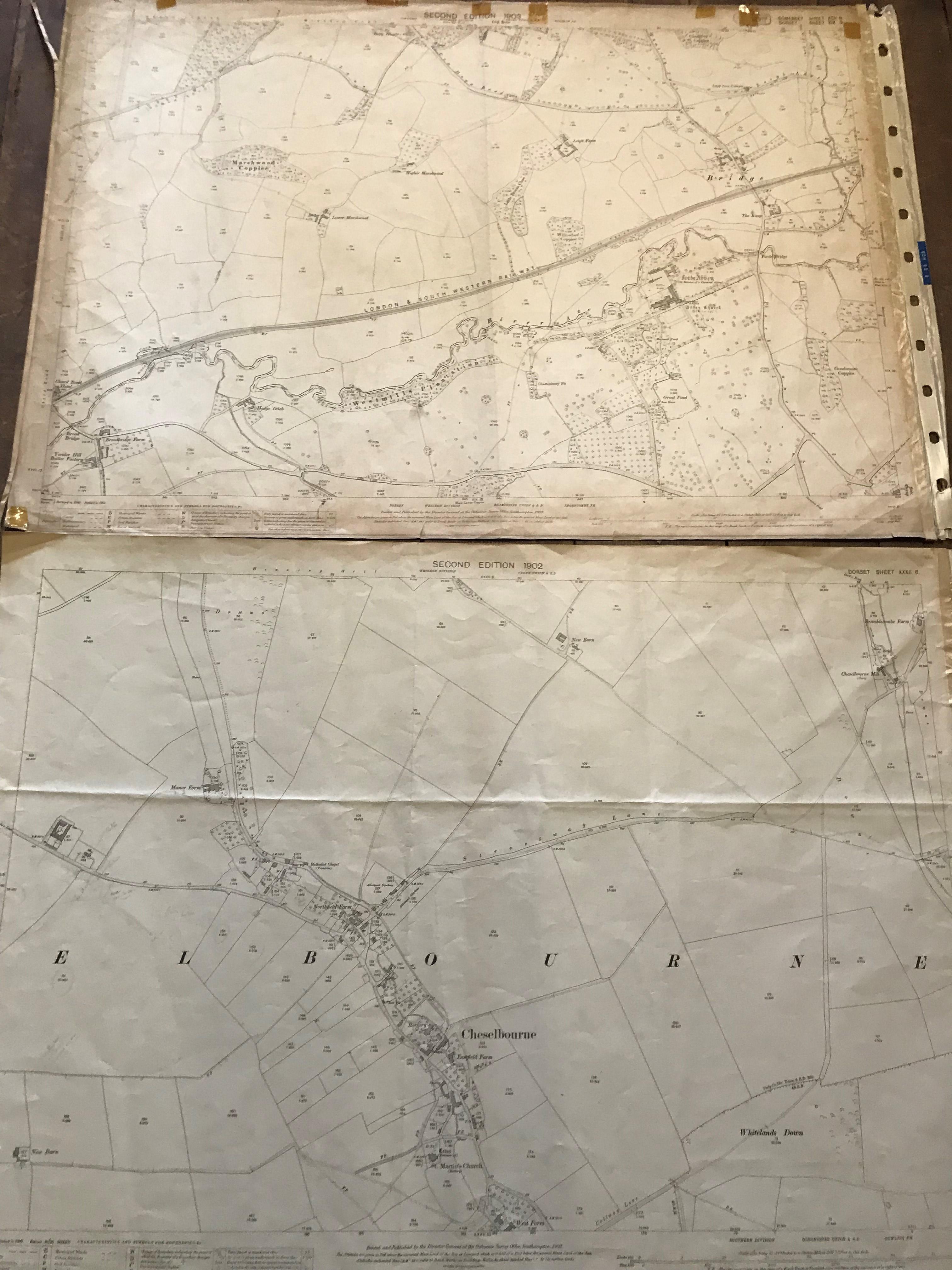 COLLECTION OF THIRTY 1:2500 ORDNANCE SURVEY MAPS covering Middle chinnock; Broadwindsor; Frome St - Image 14 of 14