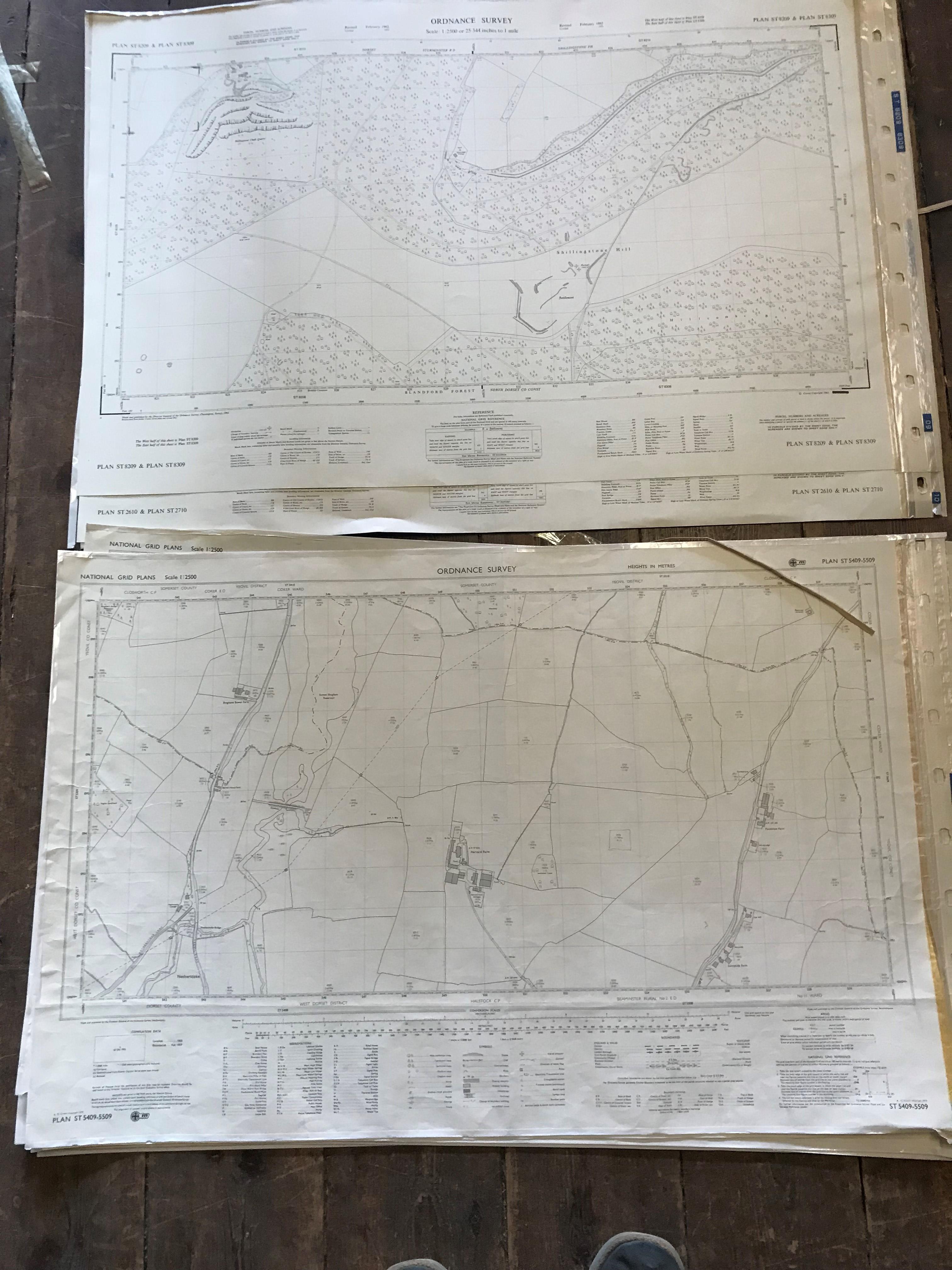 COLLECTION OF THIRTY 1:2500 ORDNANCE SURVEY MAPS covering Crewkerne; Lillington; Coker; - Image 3 of 16