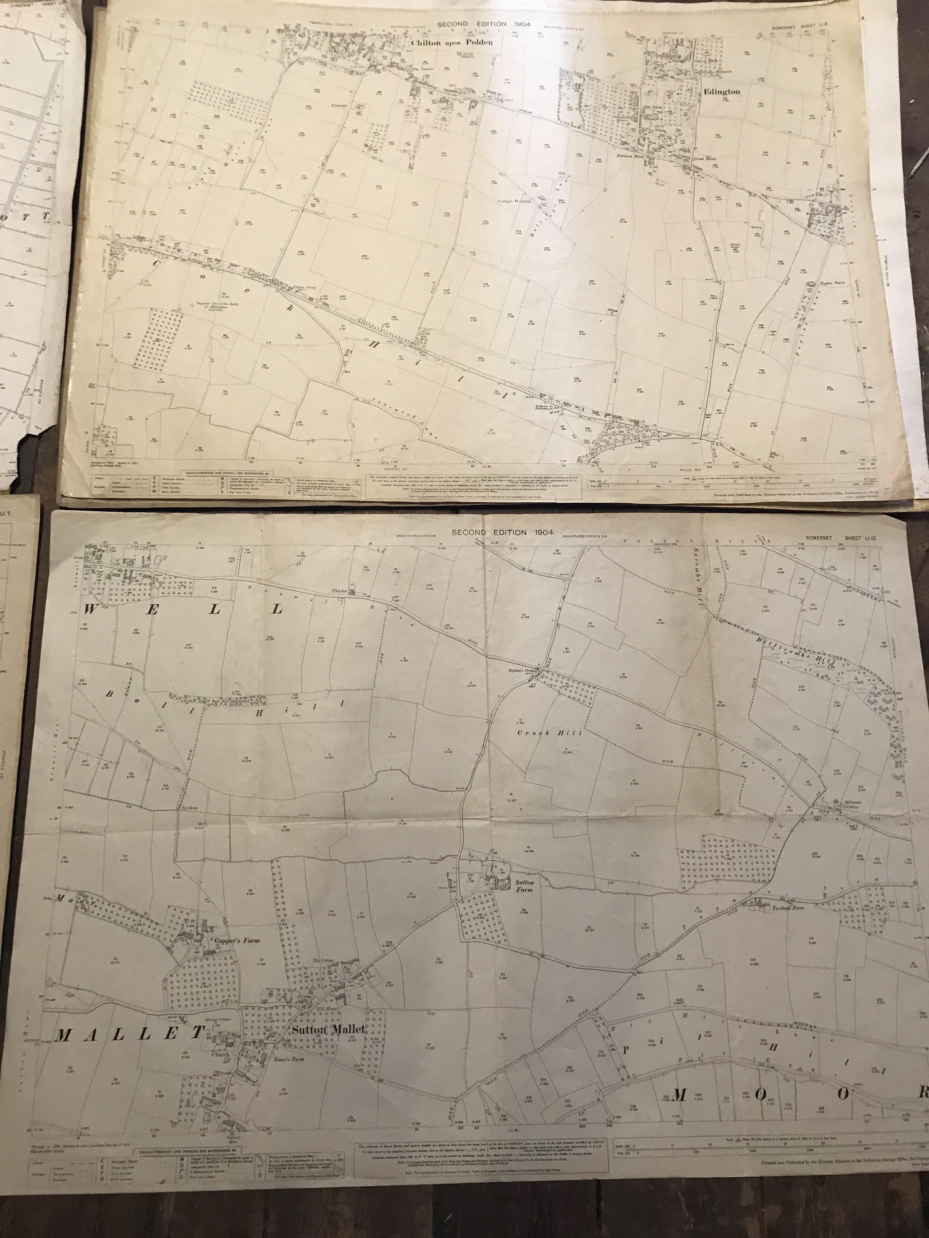 COLLECTION OF THIRTY 1:2500 ORDNANCE SURVEY MAPS covering Drimpton; Uffculme; Butleigh; Elworthy; - Image 11 of 16