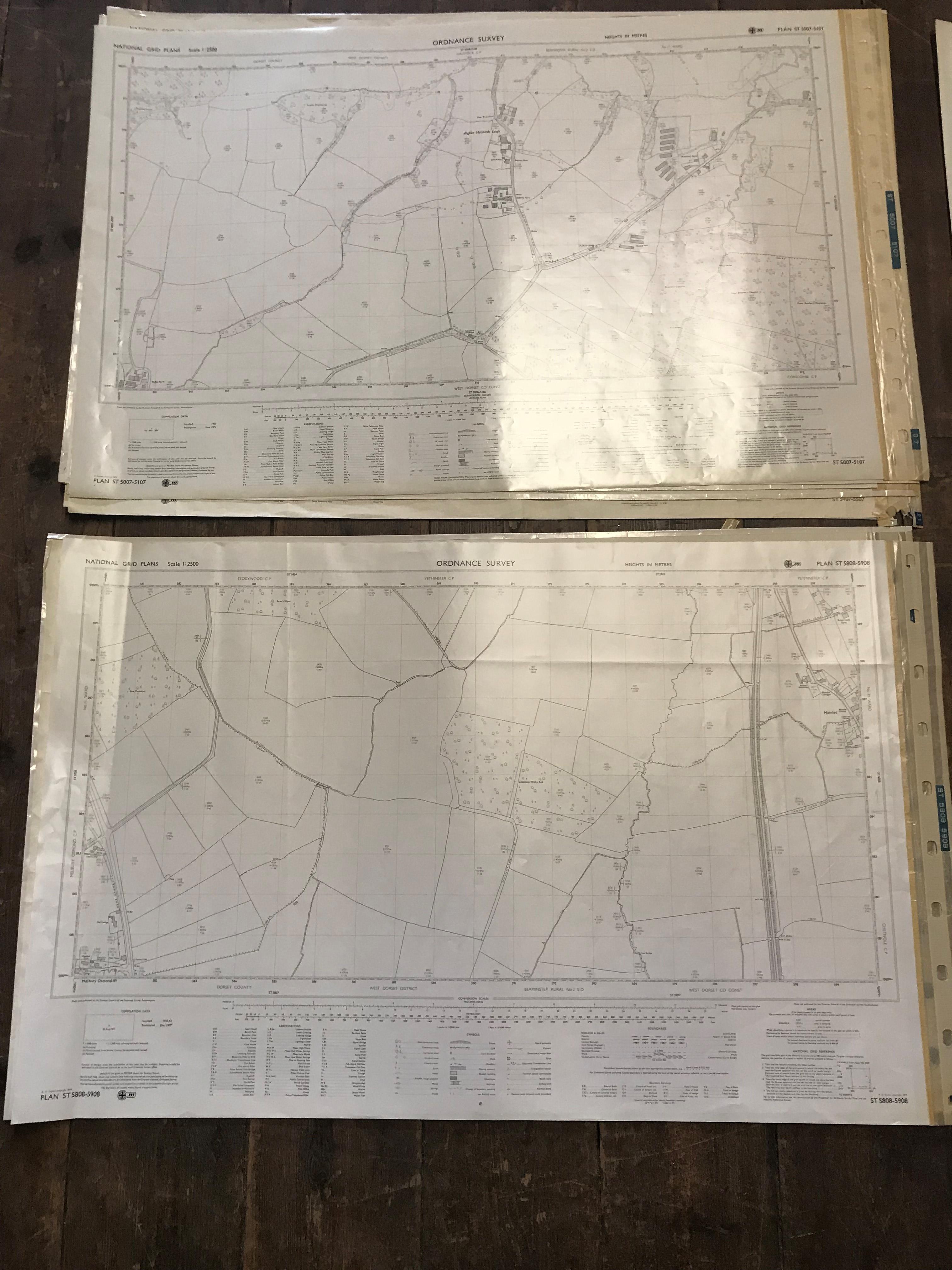 COLLECTION OF THIRTY 1:2500 ORDNANCE SURVEY MAPS covering West Quantoxhead; Watchet; Middlemarsh; - Image 11 of 17