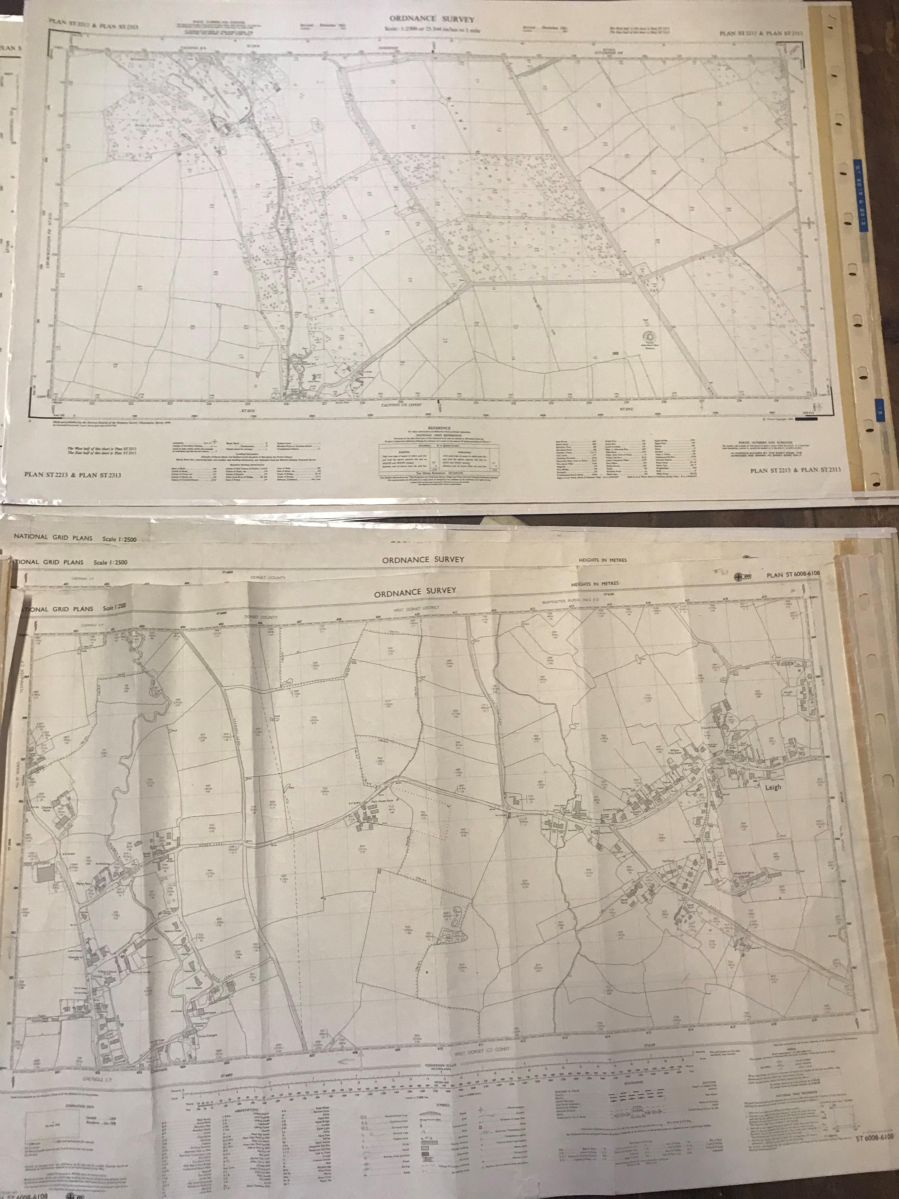 COLLECTION OF THIRTY 1:2500 ORDNANCE SURVEY MAPS covering Chard & Crewkerne; Haselbury Puknett; - Image 12 of 15