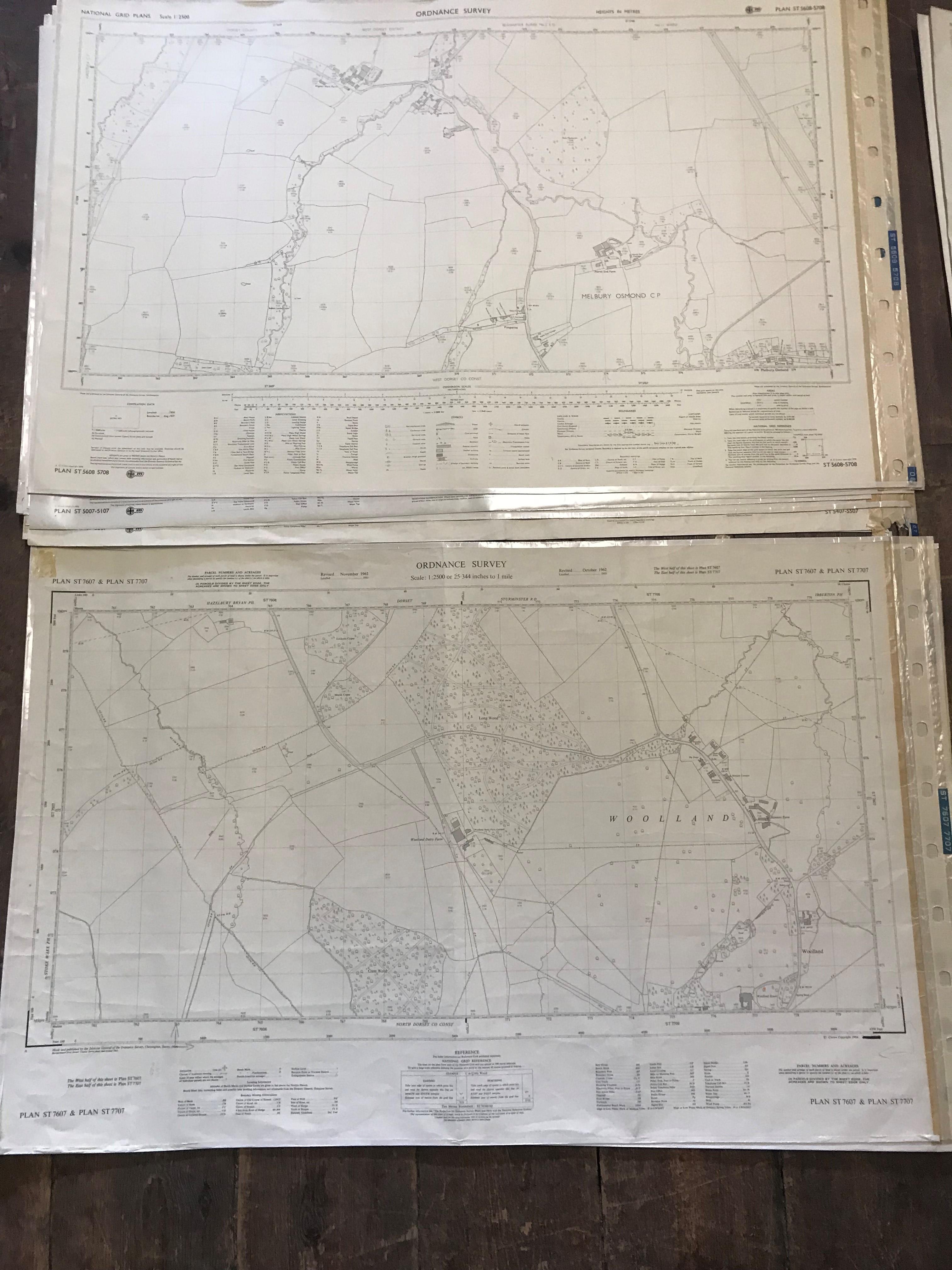 COLLECTION OF THIRTY 1:2500 ORDNANCE SURVEY MAPS covering West Quantoxhead; Watchet; Middlemarsh; - Image 13 of 17