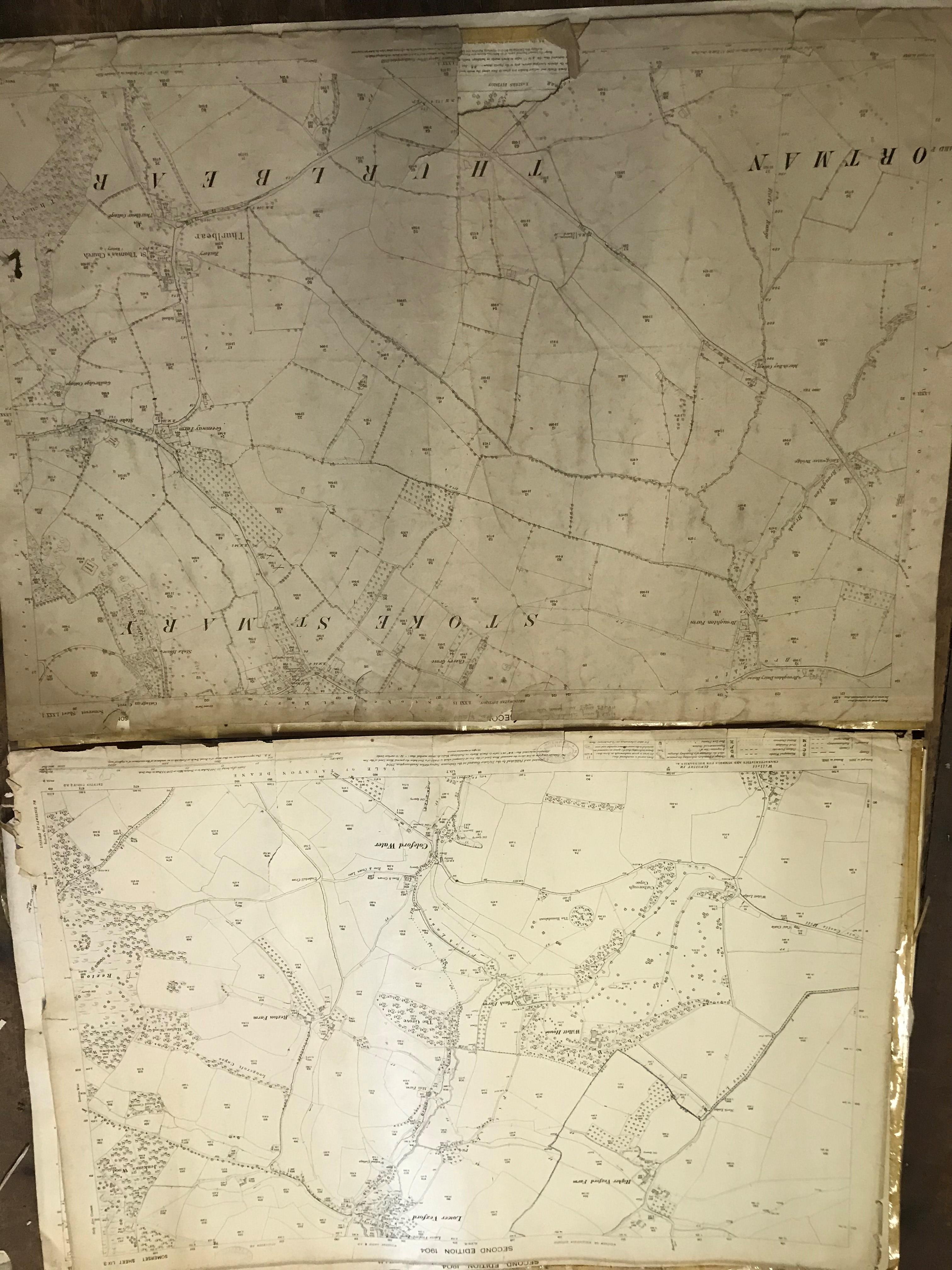 COLLECTION OF THIRTY 1:2500 ORDNANCE SURVEY MAPS covering Drimpton; Uffculme; Butleigh; Elworthy; - Image 15 of 16
