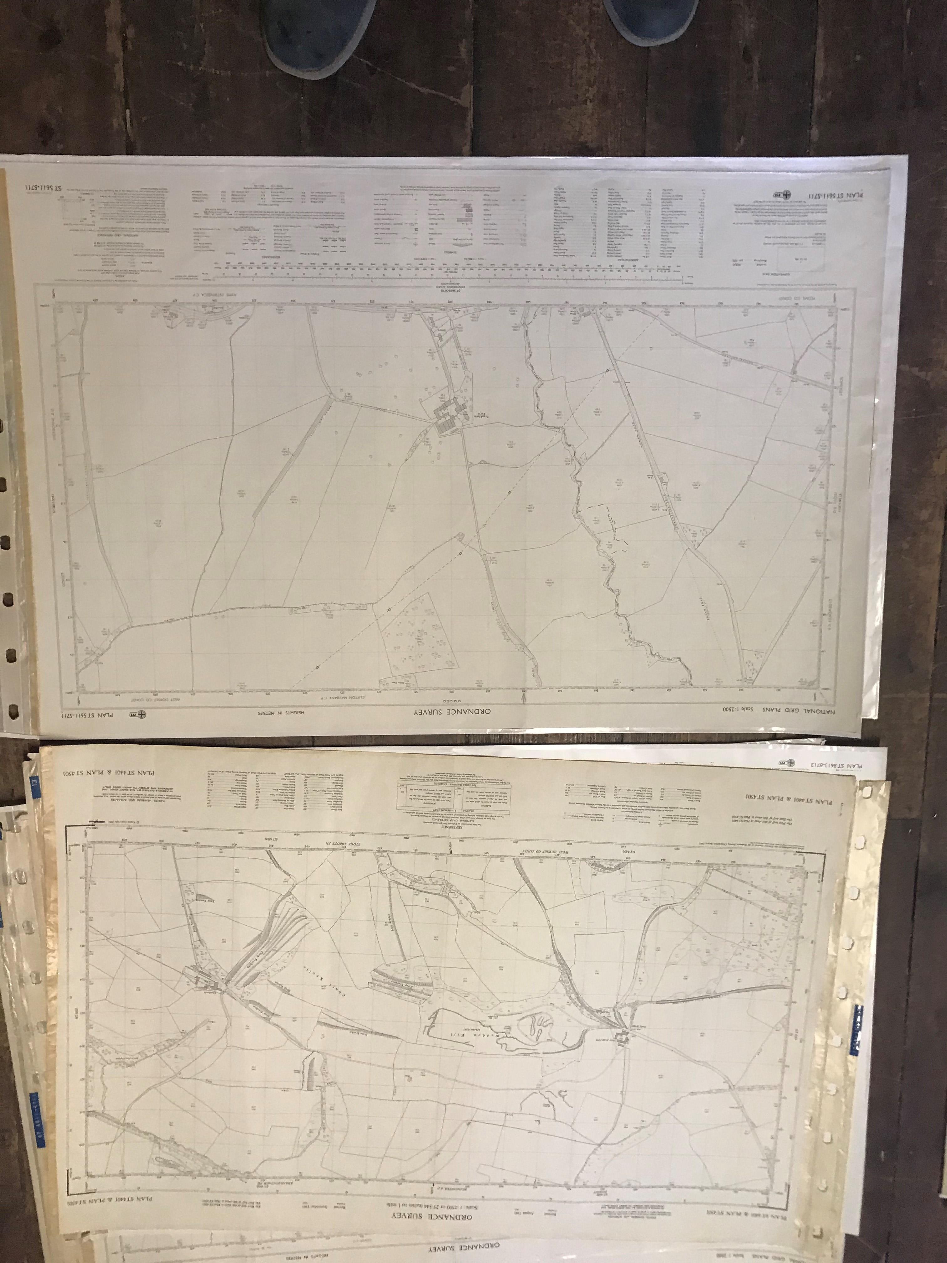 COLLECTION OF THIRTY 1:2500 ORDNANCE SURVEY MAPS covering West & Middle Chinnock; Cheddon Down; - Image 10 of 16