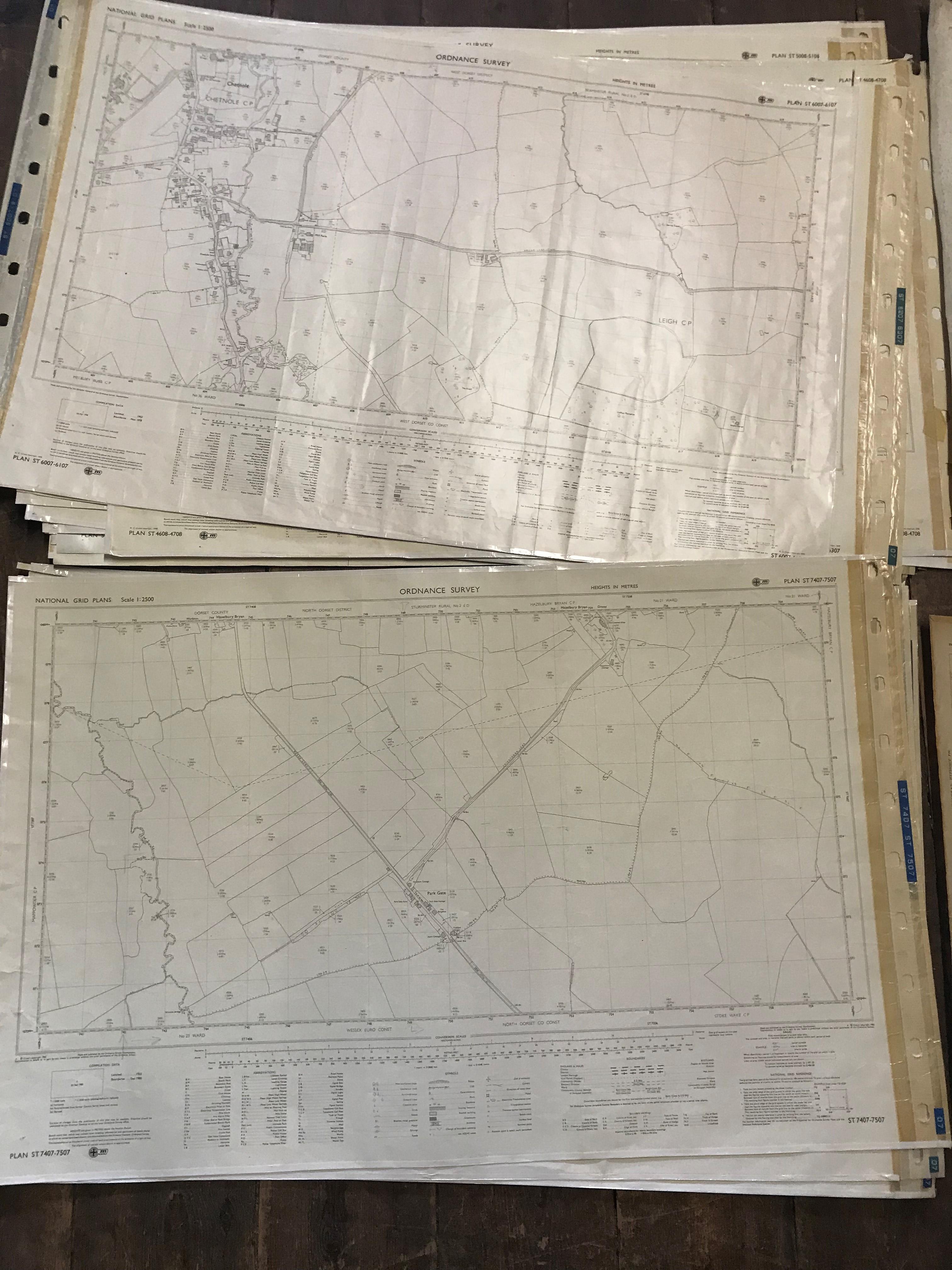 COLLECTION OF THIRTY 1:2500 ORDNANCE SURVEY MAPS covering West Quantoxhead; Watchet; Middlemarsh; - Image 9 of 17