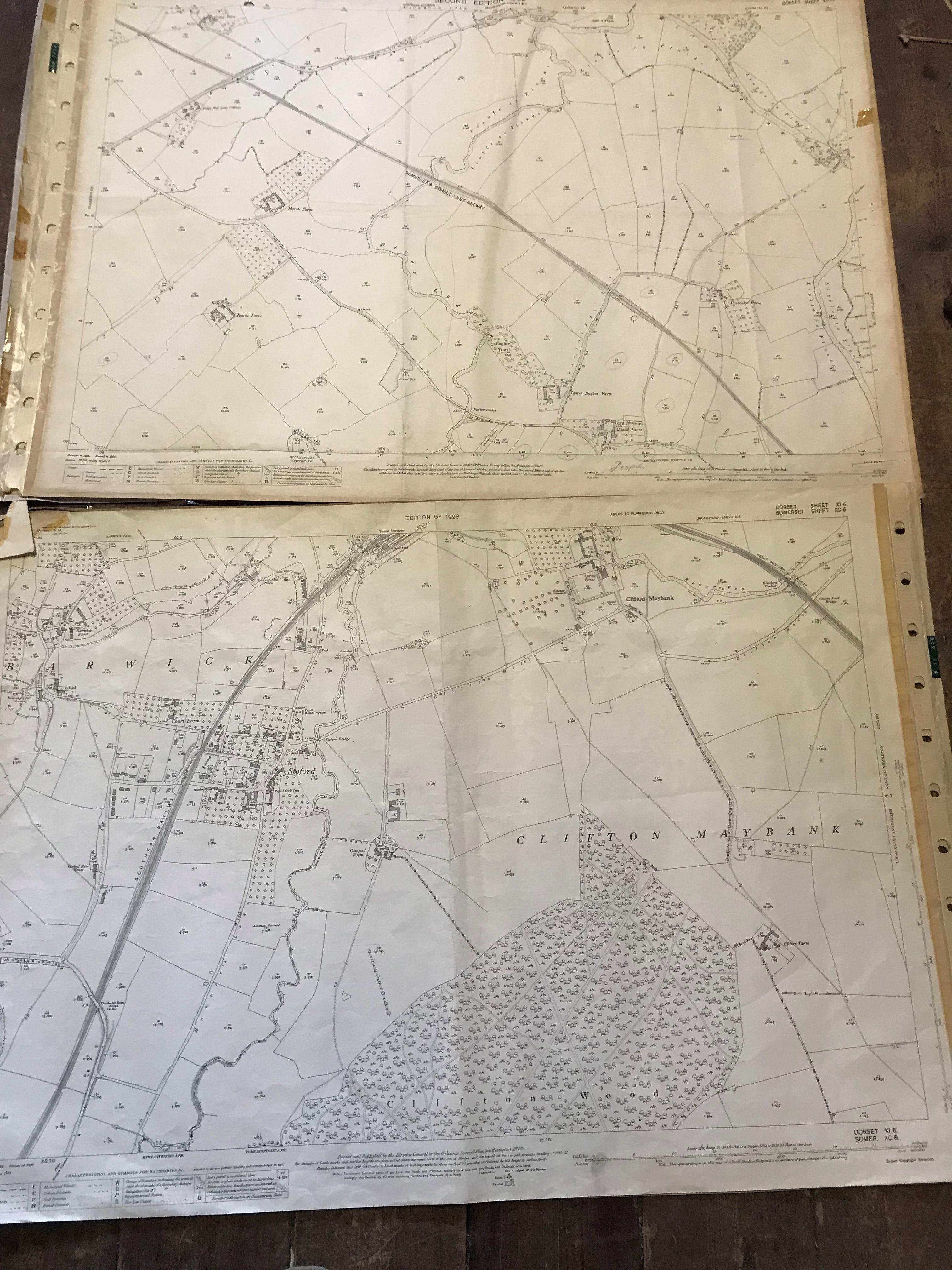 COLLECTION OF THIRTY 1:2500 ORDNANCE SURVEY MAPS covering East Orchard; Chard; Lillington & - Image 12 of 15