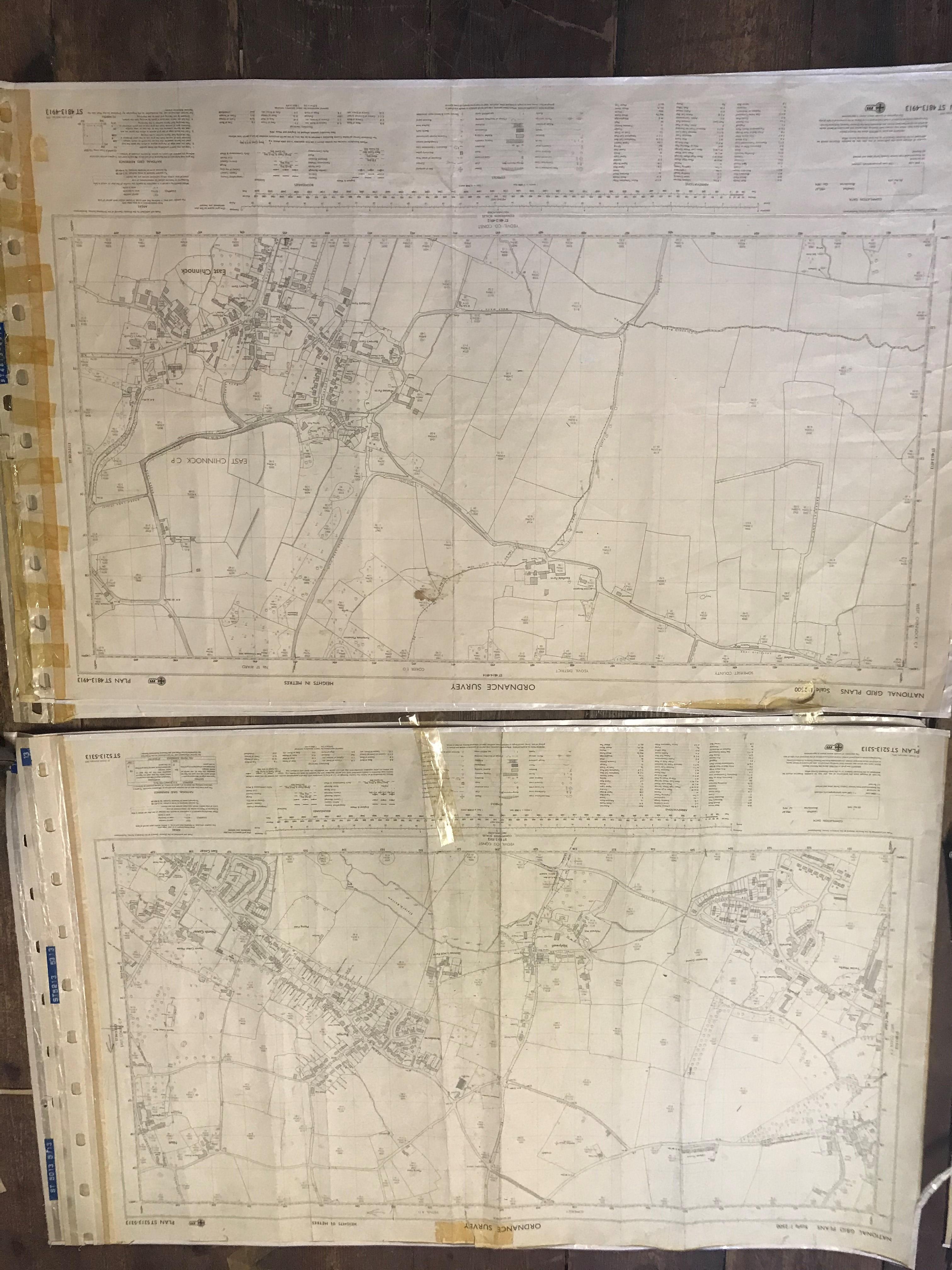 COLLECTION OF THIRTY 1:2500 ORDNANCE SURVEY MAPS covering West & Middle Chinnock; Cheddon Down; - Image 6 of 16