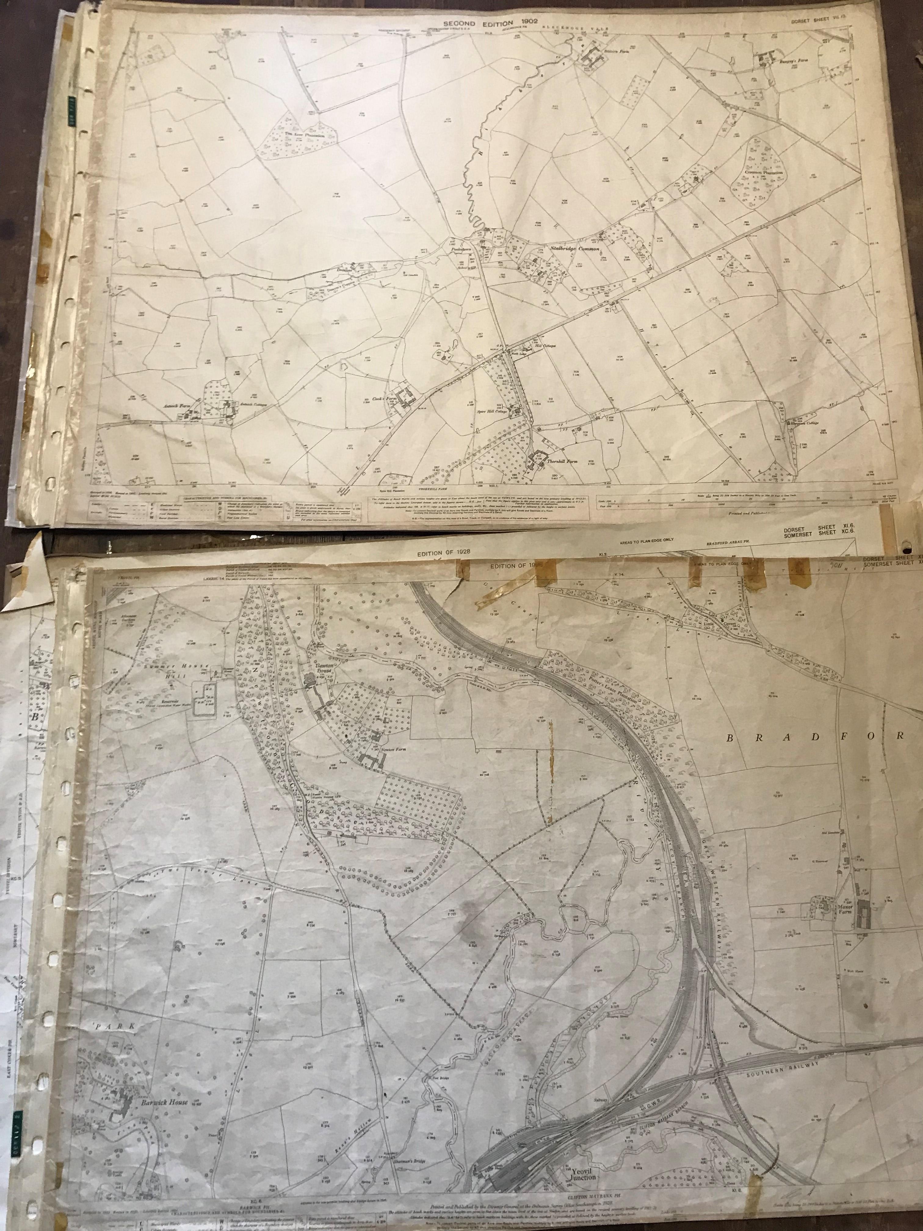 COLLECTION OF THIRTY 1:2500 ORDNANCE SURVEY MAPS covering East Orchard; Chard; Lillington & - Image 10 of 15