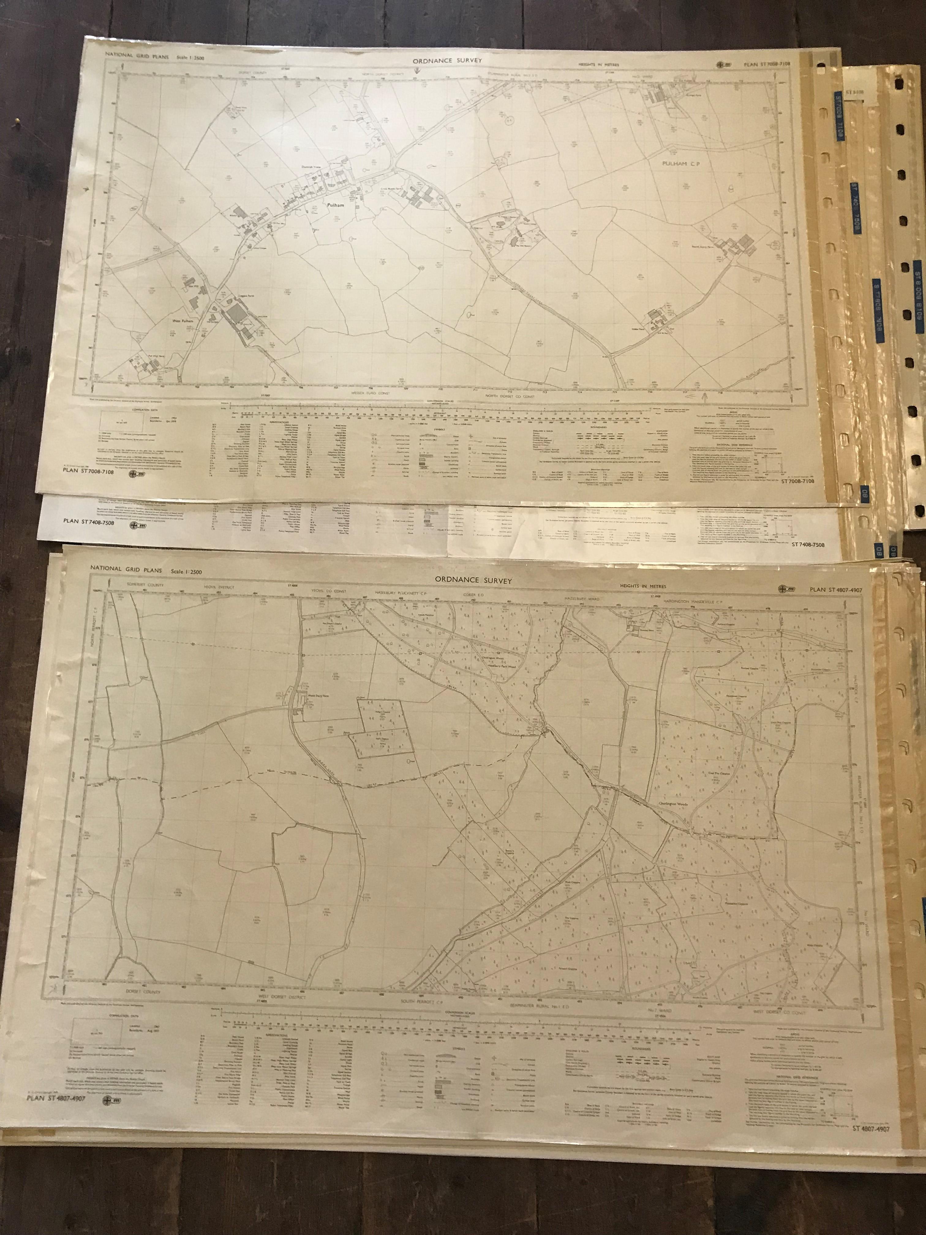 COLLECTION OF THIRTY 1:2500 ORDNANCE SURVEY MAPS covering Chard & Crewkerne; Haselbury Puknett; - Image 3 of 15