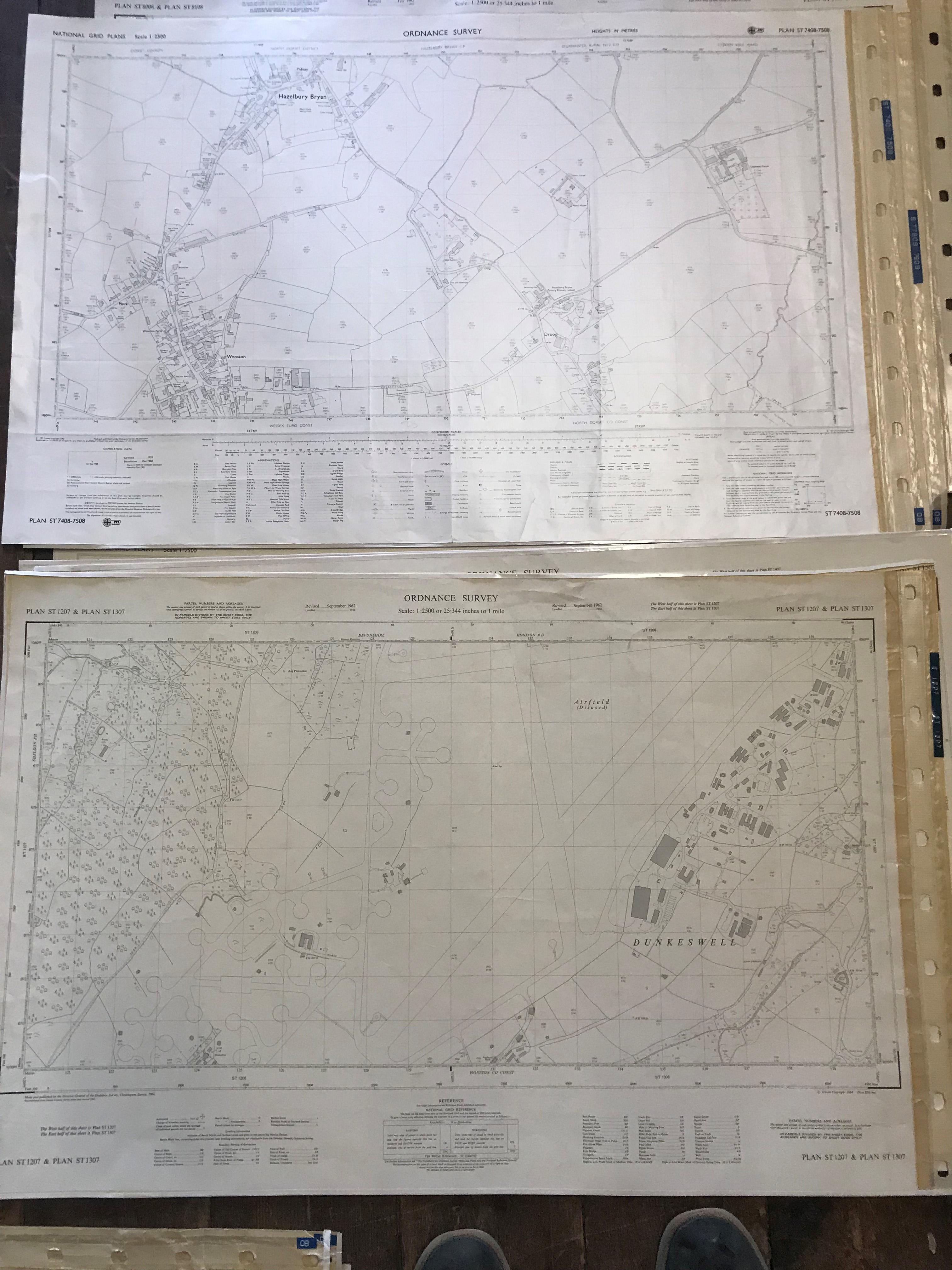 COLLECTION OF THIRTY 1:2500 ORDNANCE SURVEY MAPS covering Chard & Crewkerne; Haselbury Puknett; - Image 5 of 15