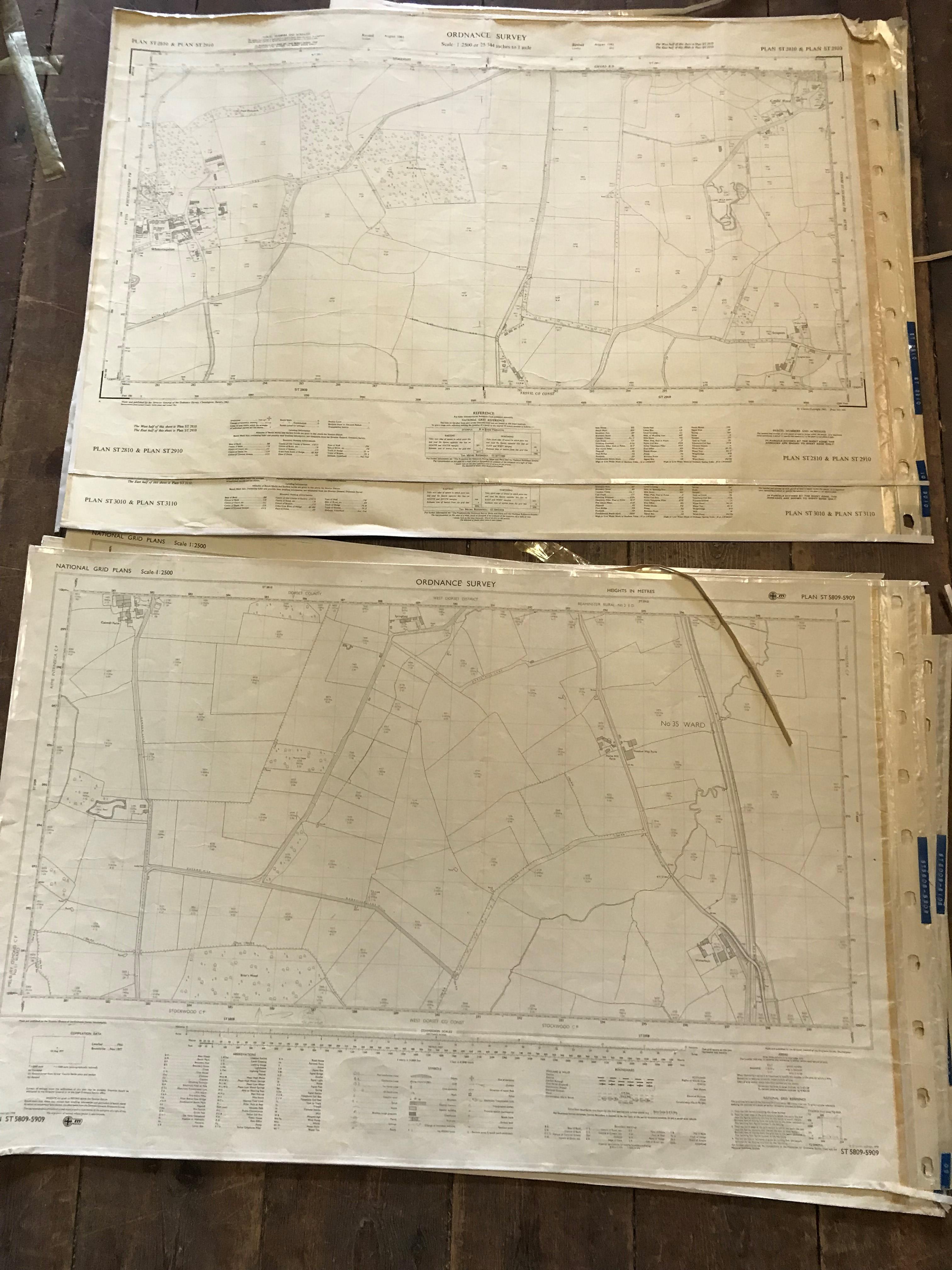 COLLECTION OF THIRTY 1:2500 ORDNANCE SURVEY MAPS covering Crewkerne; Lillington; Coker; - Image 7 of 16