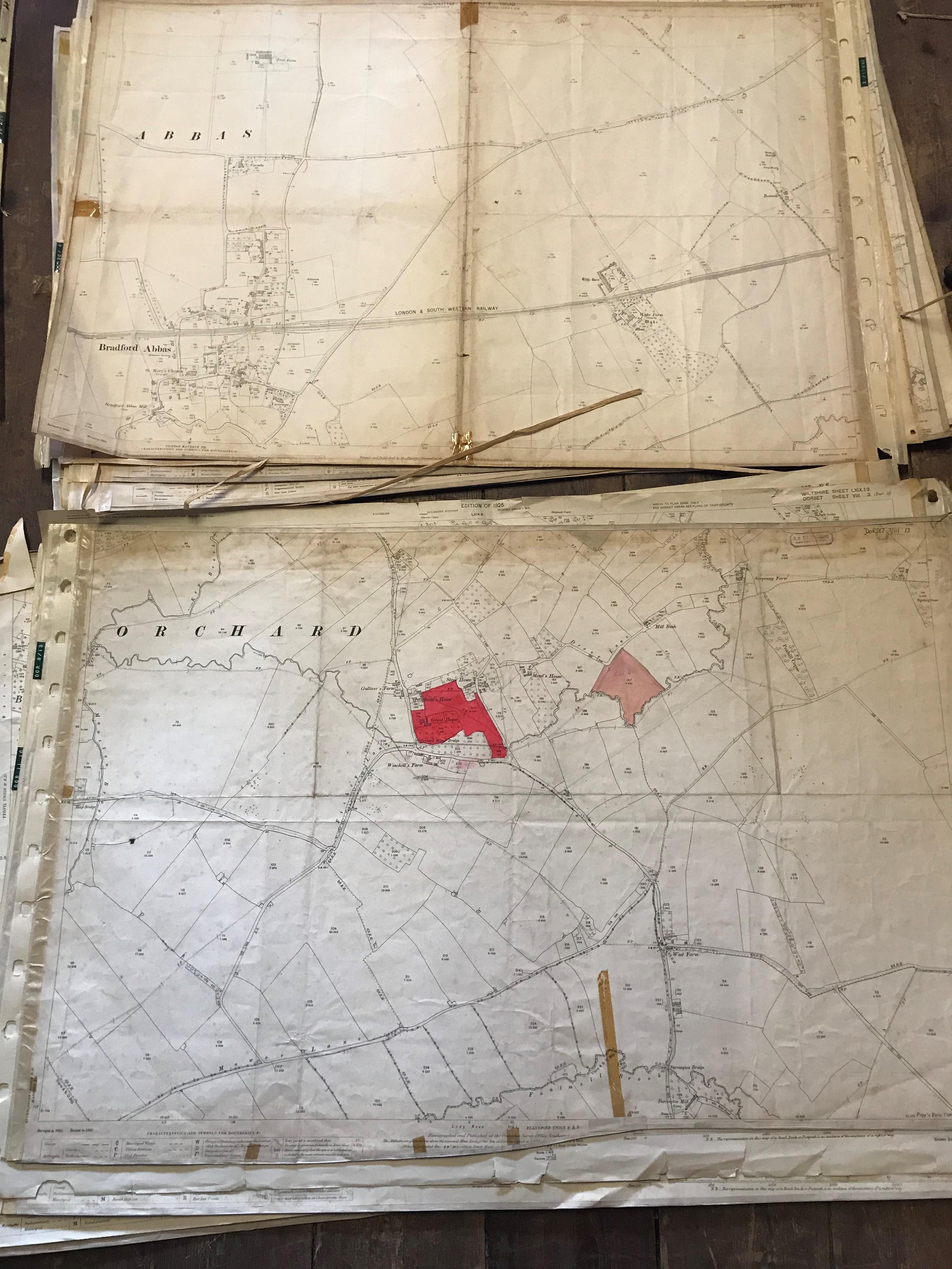 COLLECTION OF THIRTY 1:2500 ORDNANCE SURVEY MAPS covering East Orchard; Chard; Lillington & - Image 4 of 15