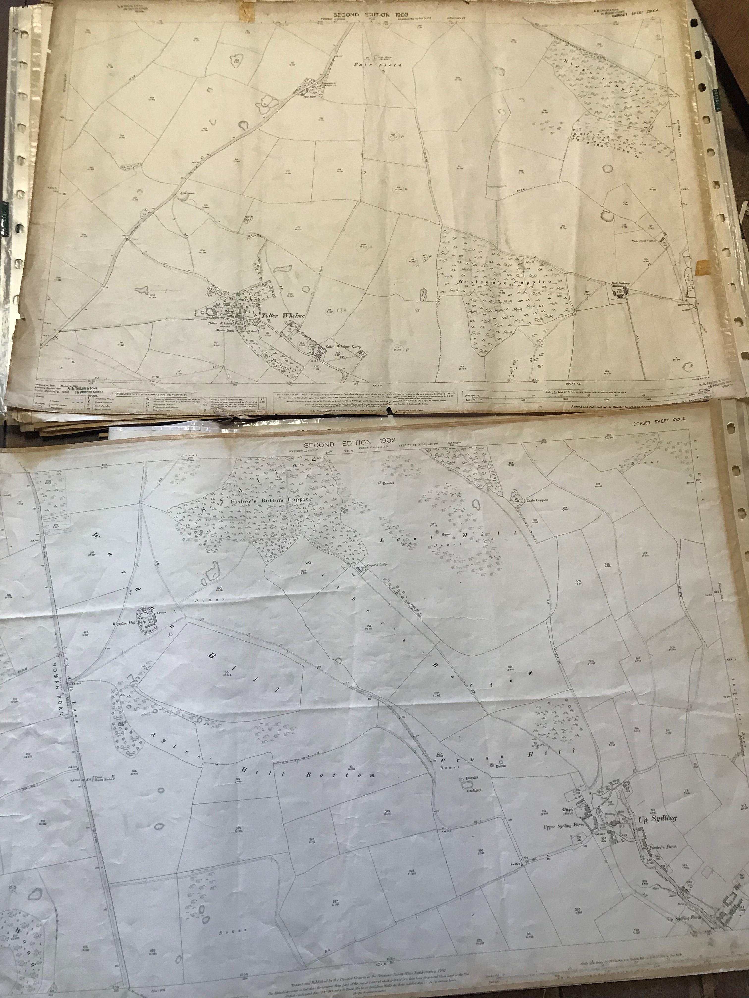 COLLECTION OF THIRTY 1:2500 ORDNANCE SURVEY MAPS covering Middle chinnock; Broadwindsor; Frome St - Image 6 of 14