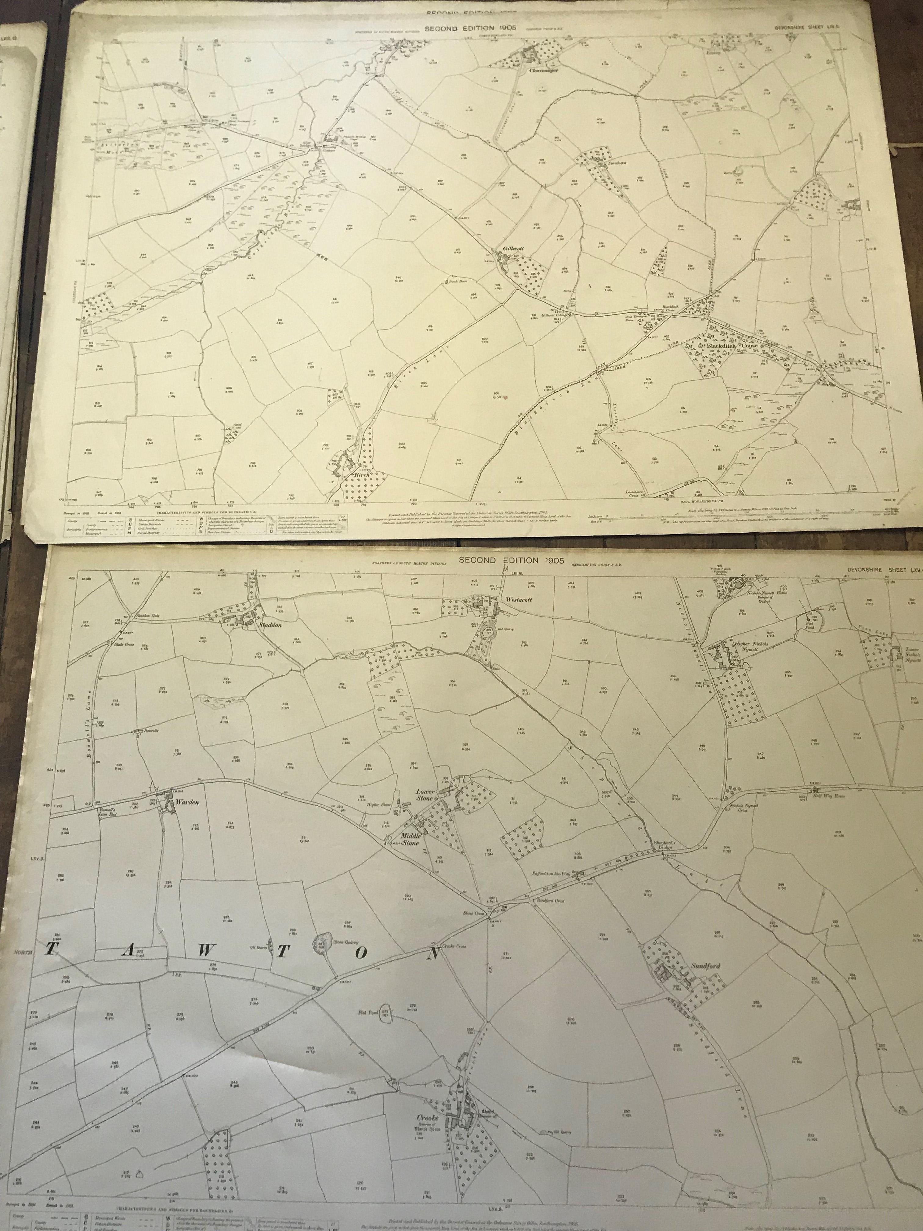 COLLECTION OF THIRTY 1:2500 ORDNANCE SURVEY MAPS covering Dunkerswell; Kennford; Luppitt; - Image 9 of 14