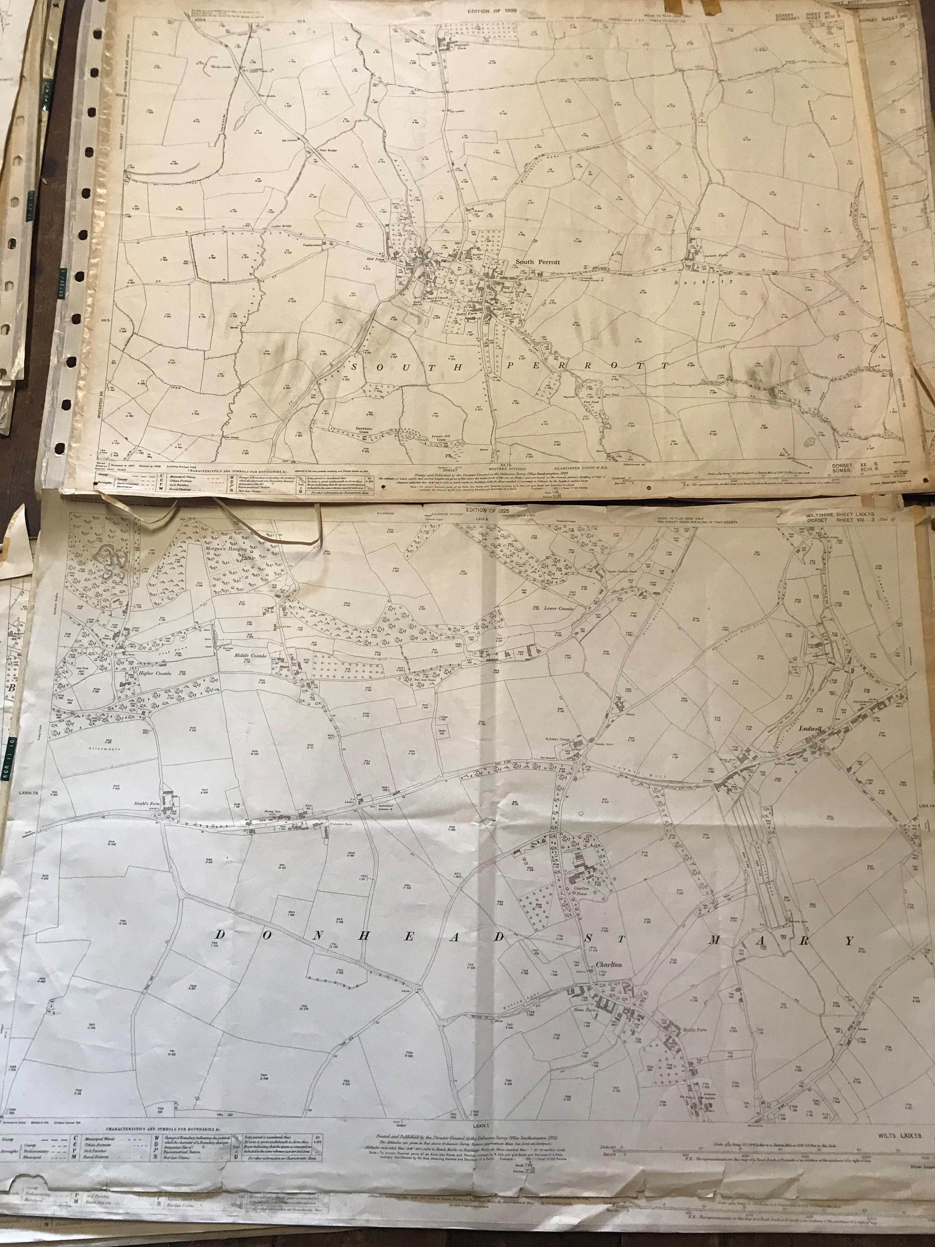 COLLECTION OF THIRTY 1:2500 ORDNANCE SURVEY MAPS covering East Orchard; Chard; Lillington & - Image 6 of 15