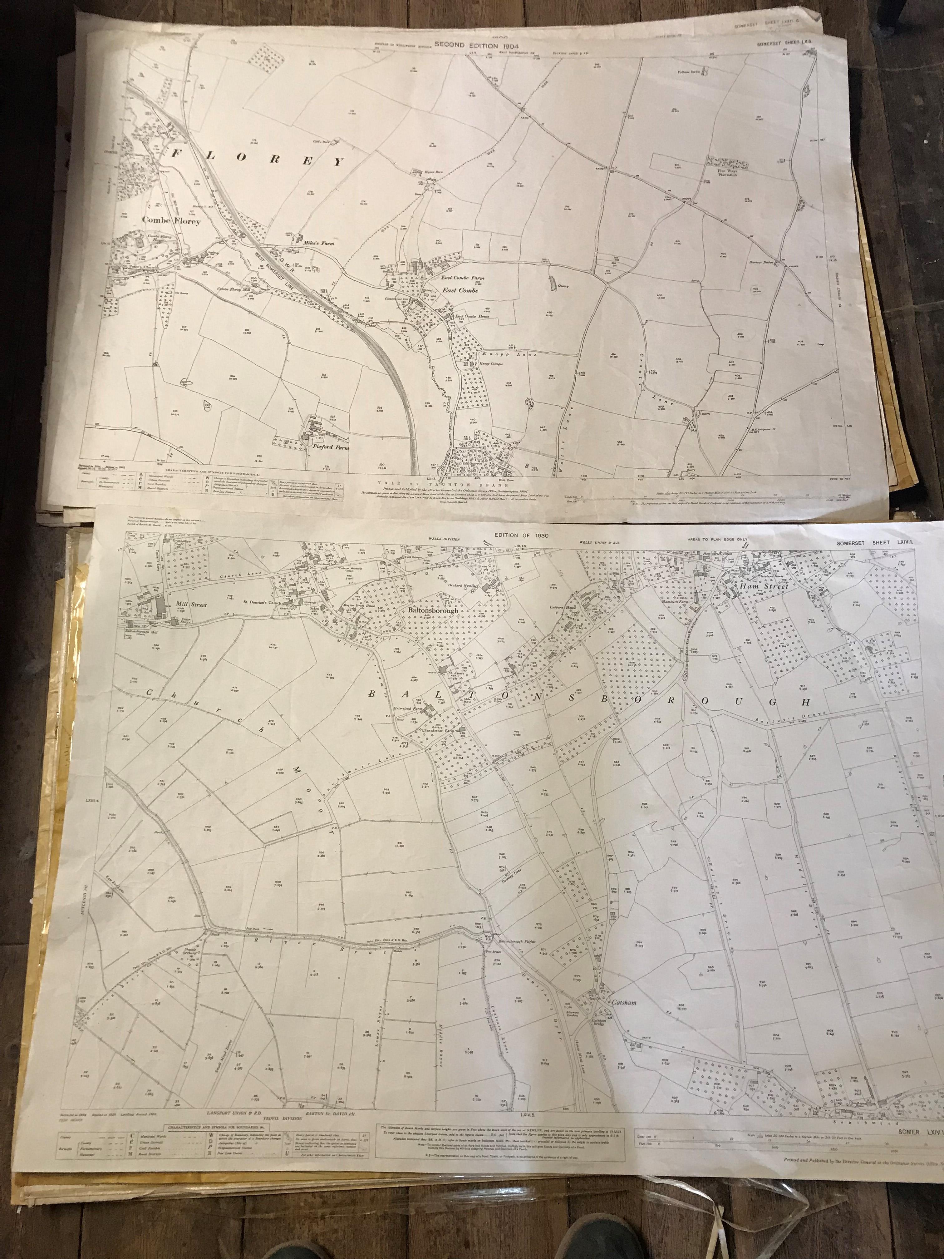 COLLECTION OF THIRTY 1:2500 ORDNANCE SURVEY MAPS covering Chardstock, Hook & Brockfield; West - Image 4 of 15