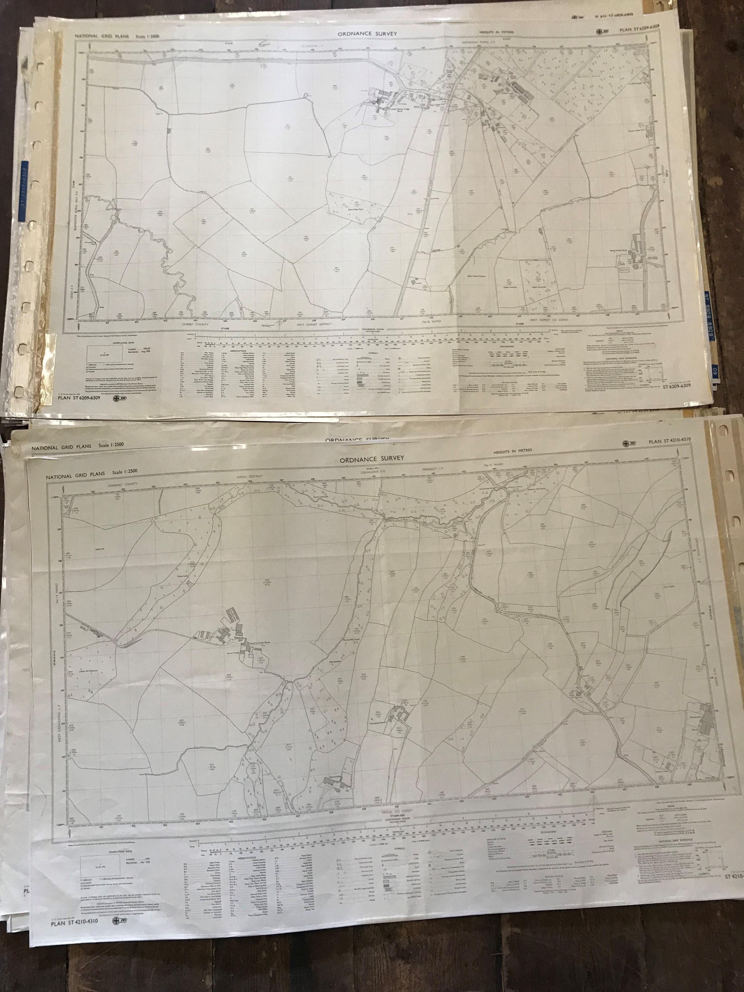 COLLECTION OF THIRTY 1:2500 ORDNANCE SURVEY MAPS covering Crewkerne; Lillington; Coker; - Image 2 of 16