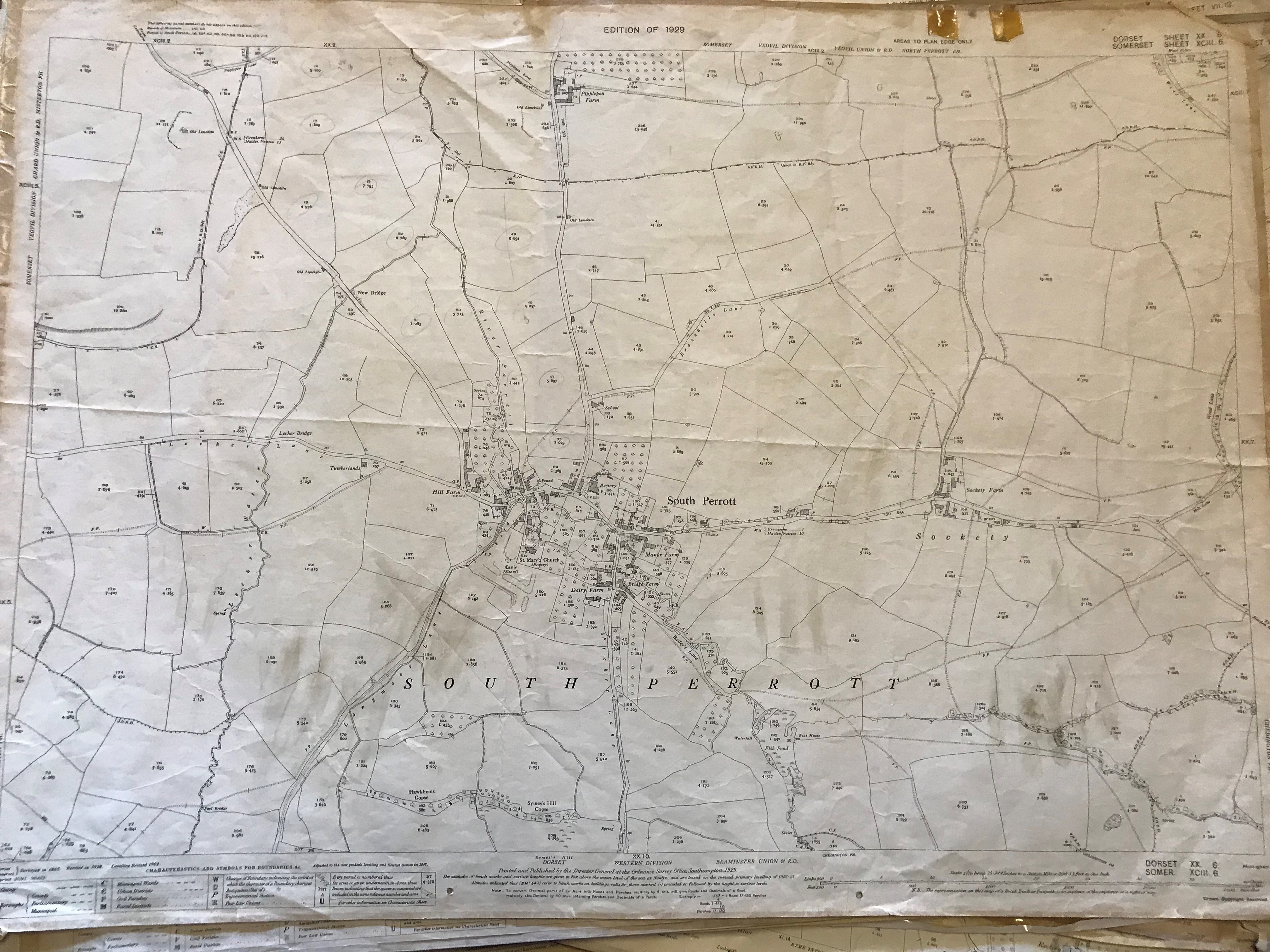 COLLECTION OF THIRTY 1:2500 ORDNANCE SURVEY MAPS covering East Orchard; Chard; Lillington &