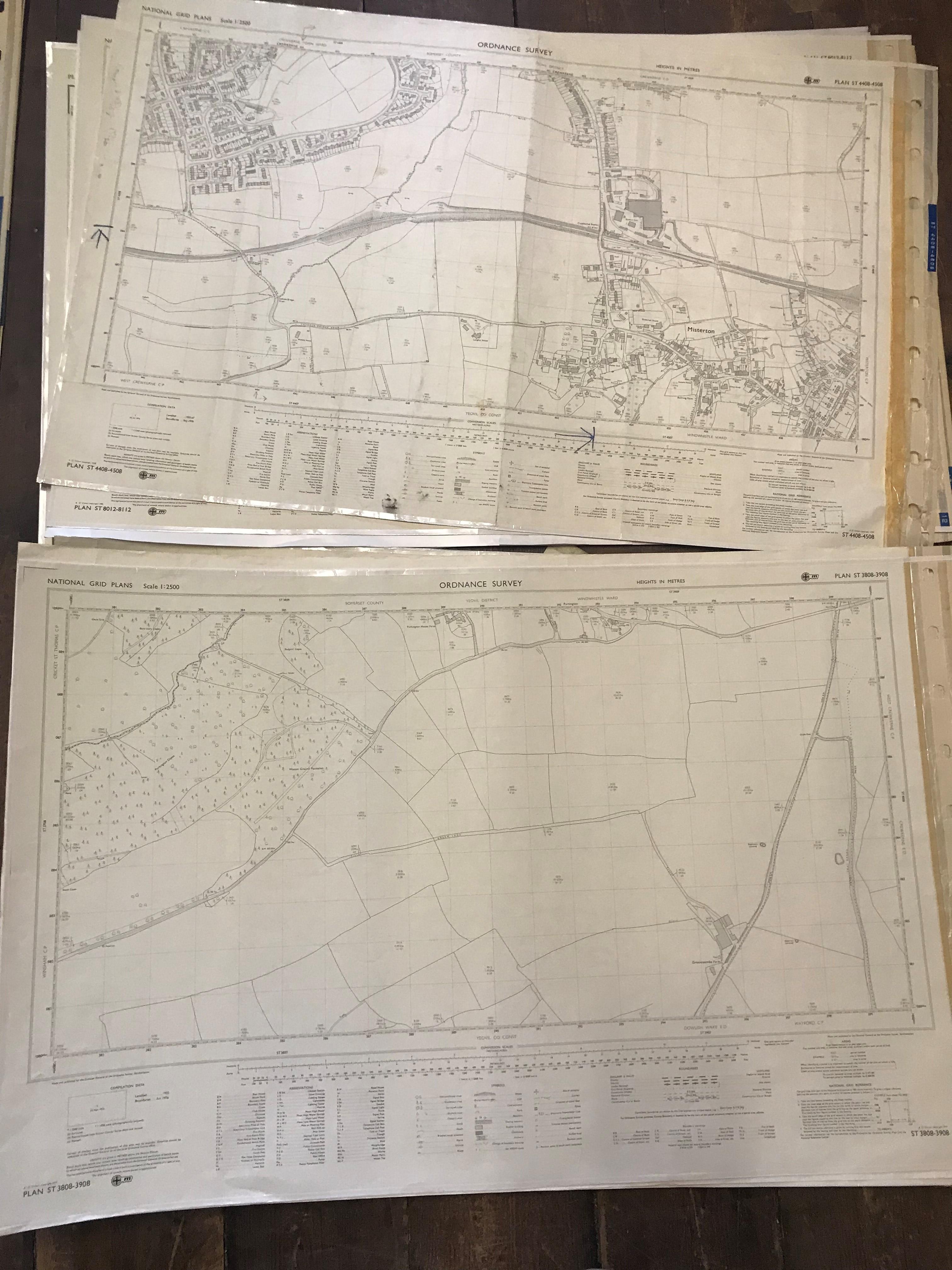 COLLECTION OF THIRTY 1:2500 ORDNANCE SURVEY MAPS covering Chard & Crewkerne; Haselbury Puknett; - Image 6 of 15