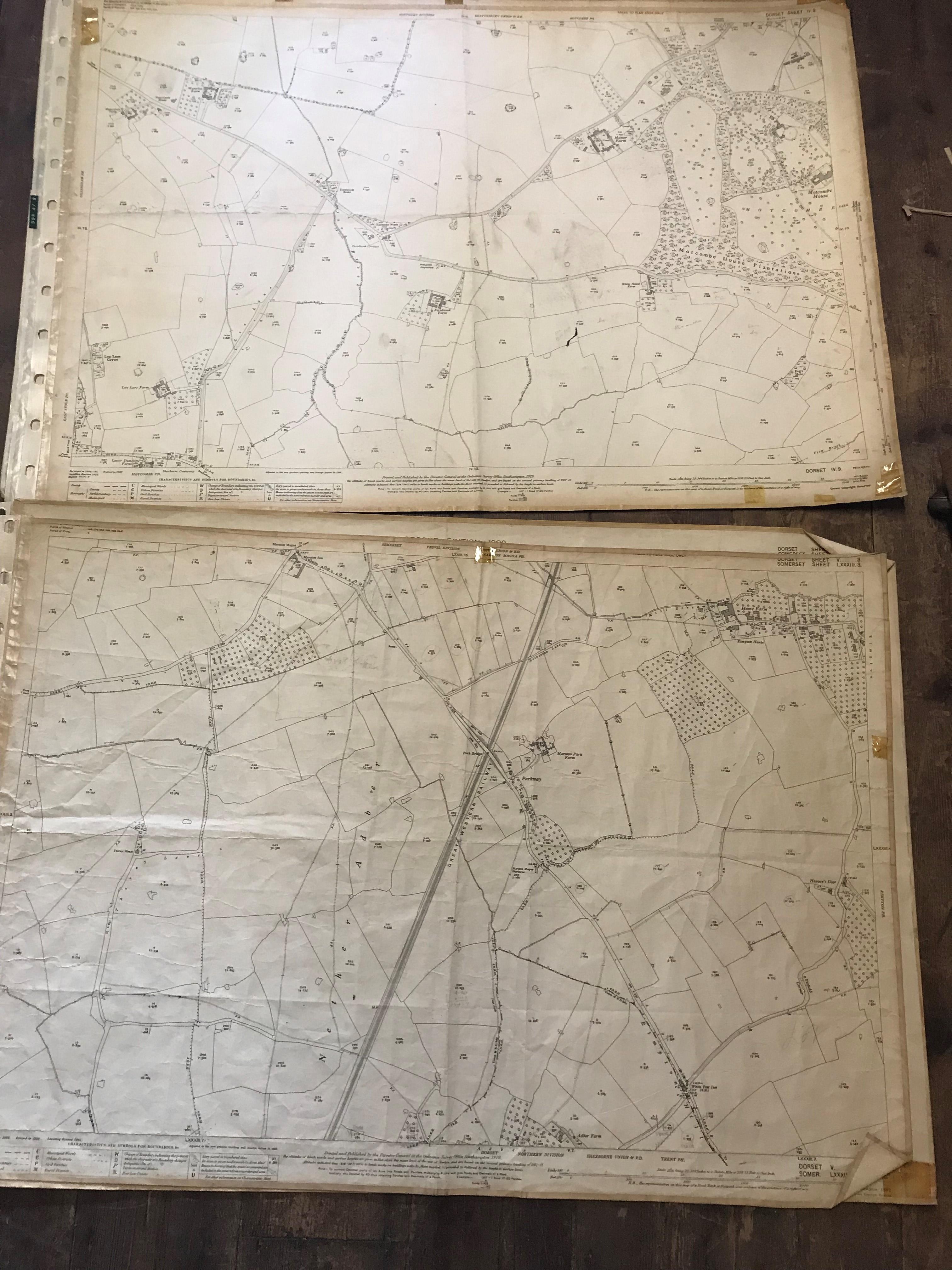 COLLECTION OF THIRTY 1:2500 ORDNANCE SURVEY MAPS covering Marnhull; Stoke St Mary & Haydon; - Image 14 of 16