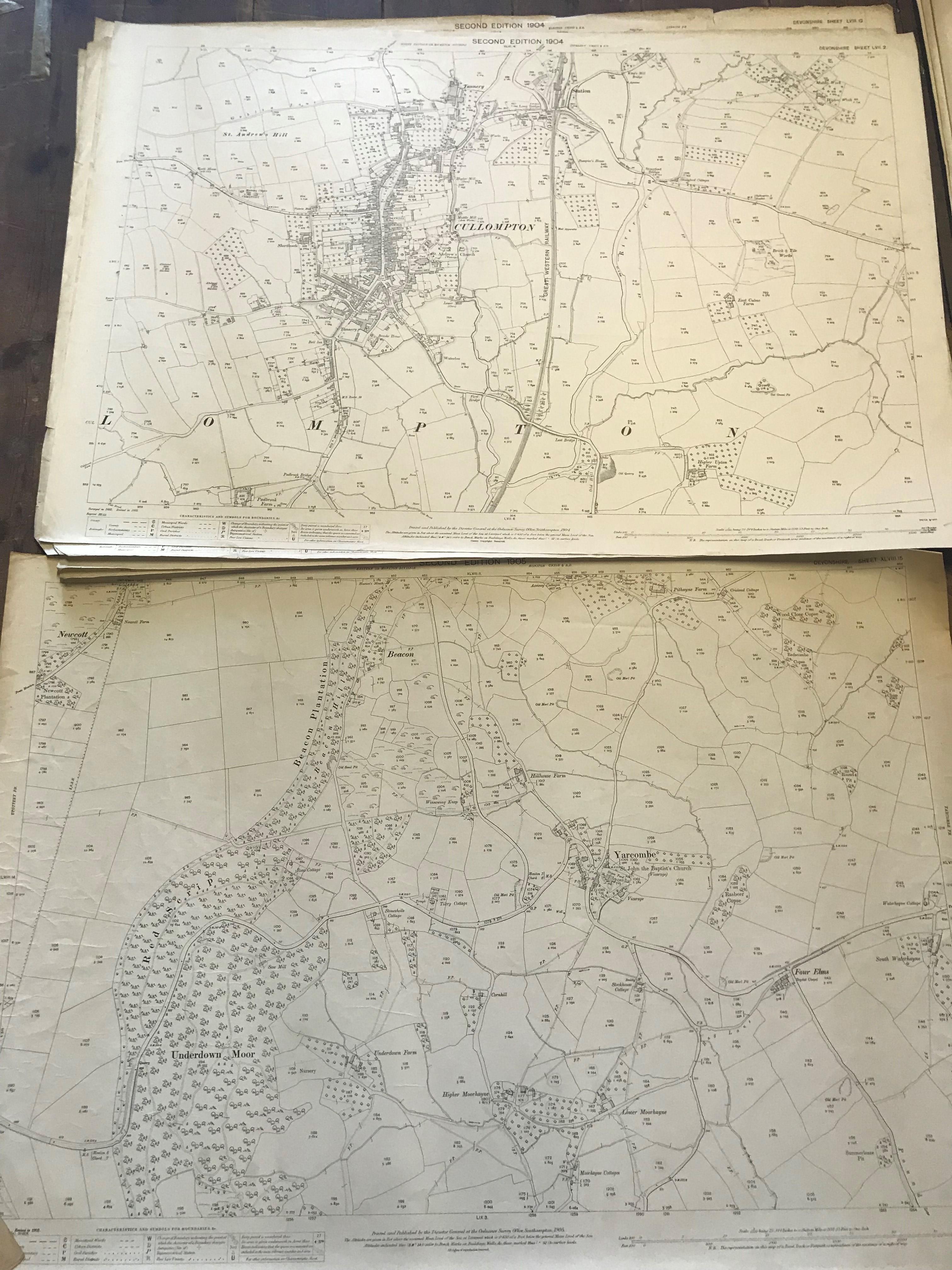COLLECTION OF THIRTY 1:2500 ORDNANCE SURVEY MAPS covering Dunkerswell; Kennford; Luppitt; - Image 7 of 14