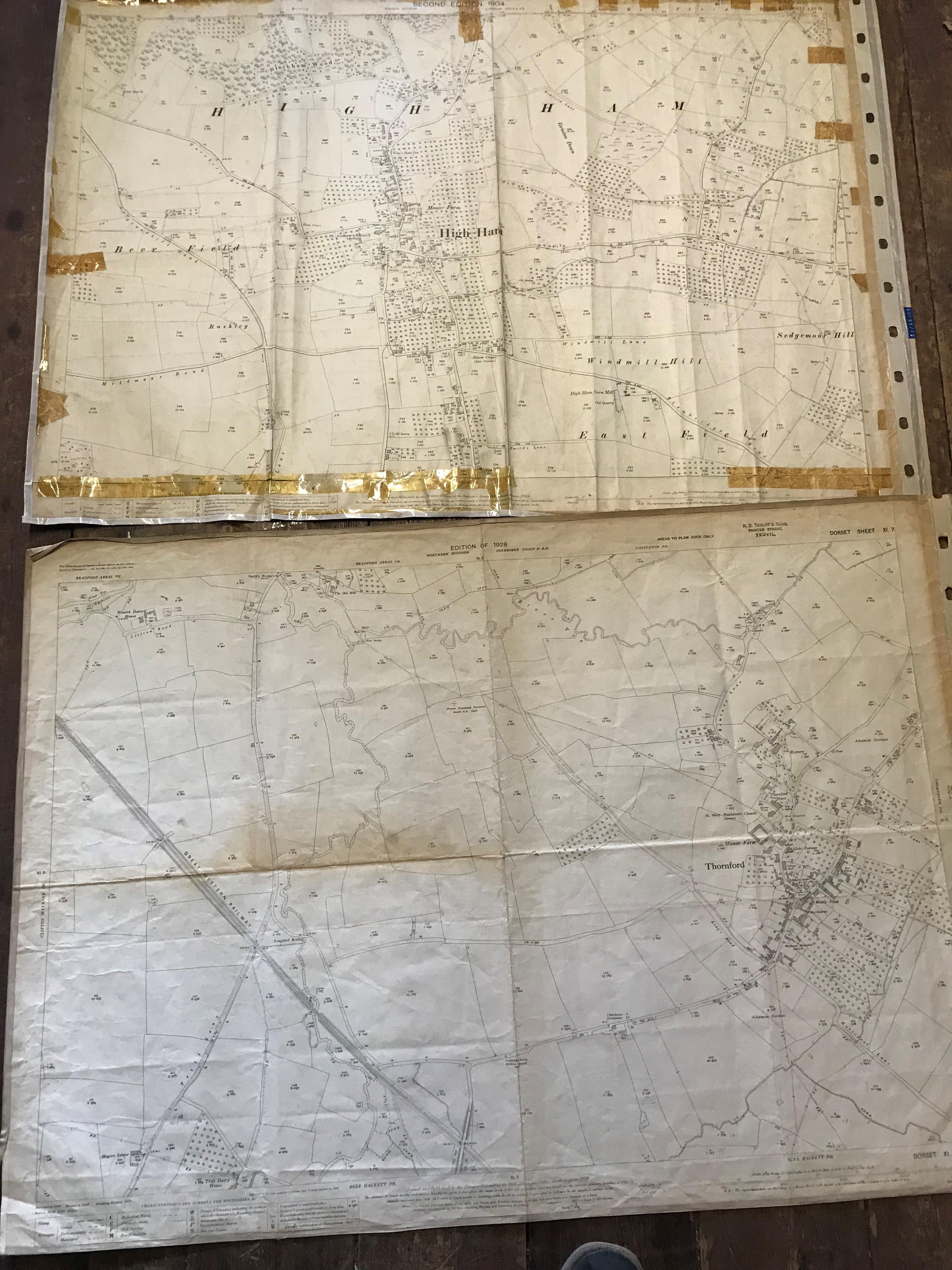 COLLECTION OF THIRTY 1:2500 ORDNANCE SURVEY MAPS covering East Orchard; Chard; Lillington & - Image 14 of 15