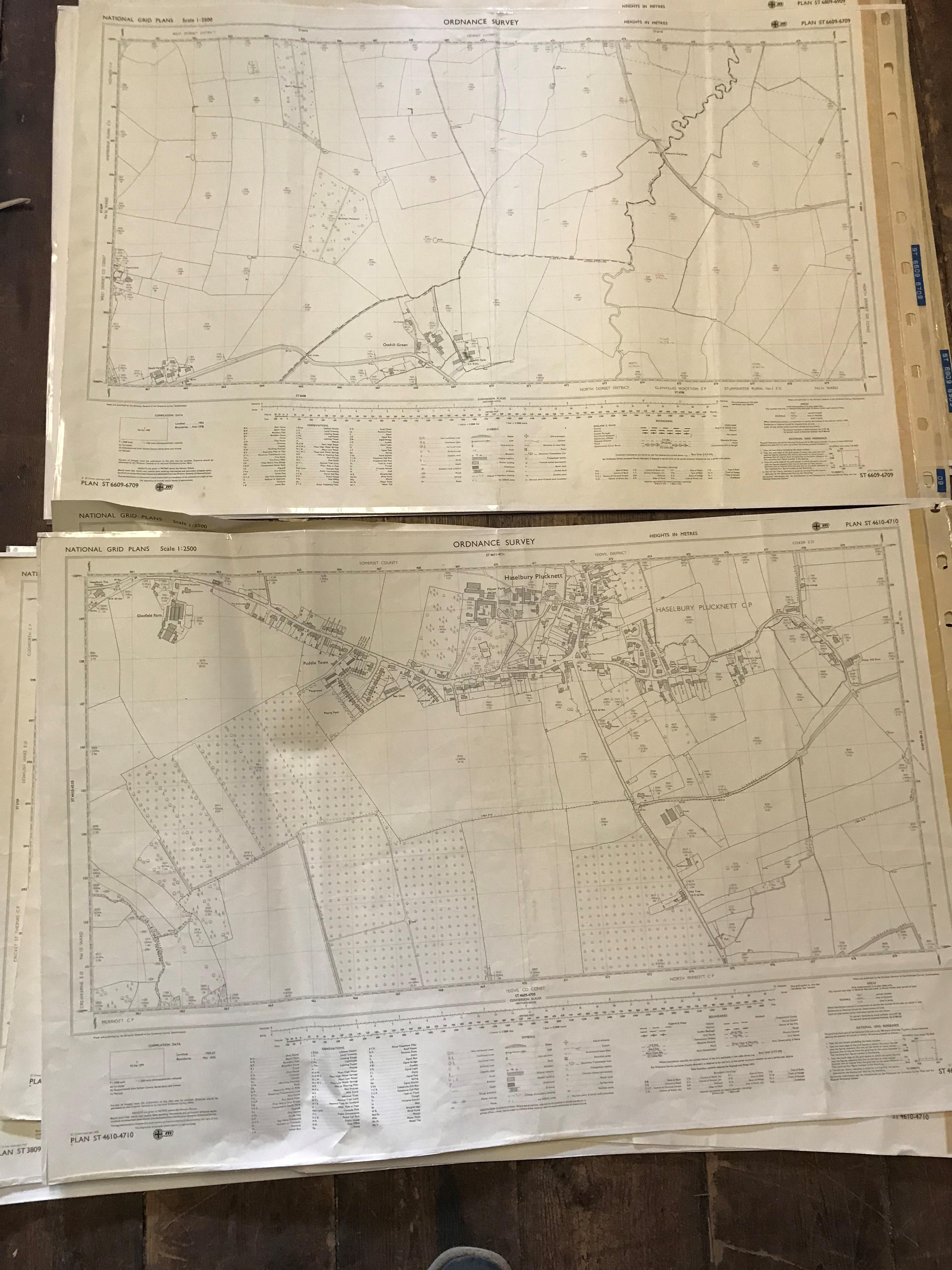 COLLECTION OF THIRTY 1:2500 ORDNANCE SURVEY MAPS covering Crewkerne; Lillington; Coker; - Image 6 of 16