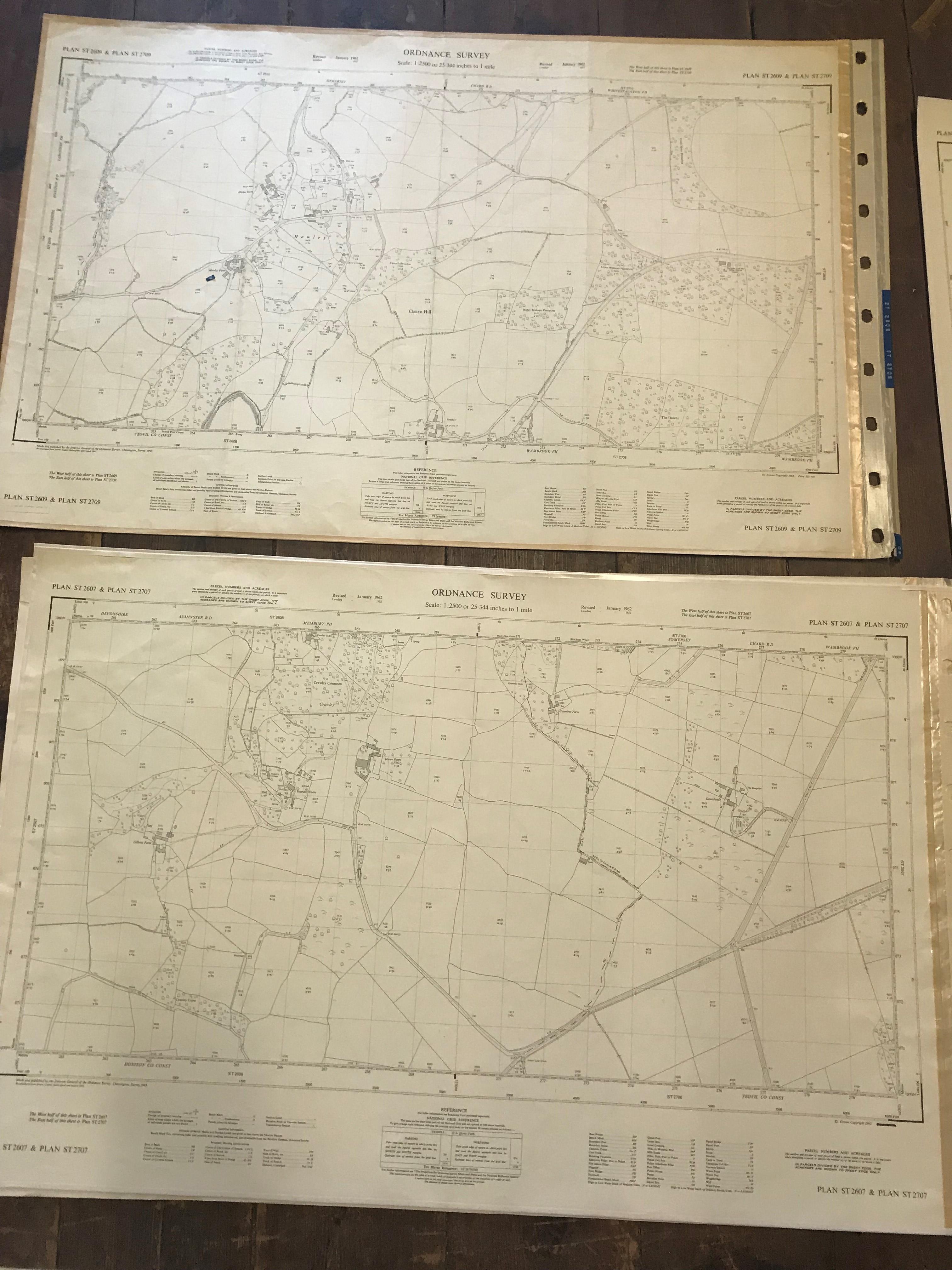 COLLECTION OF THIRTY 1:2500 ORDNANCE SURVEY MAPS covering Chard & Crewkerne; Haselbury Puknett; - Image 11 of 15