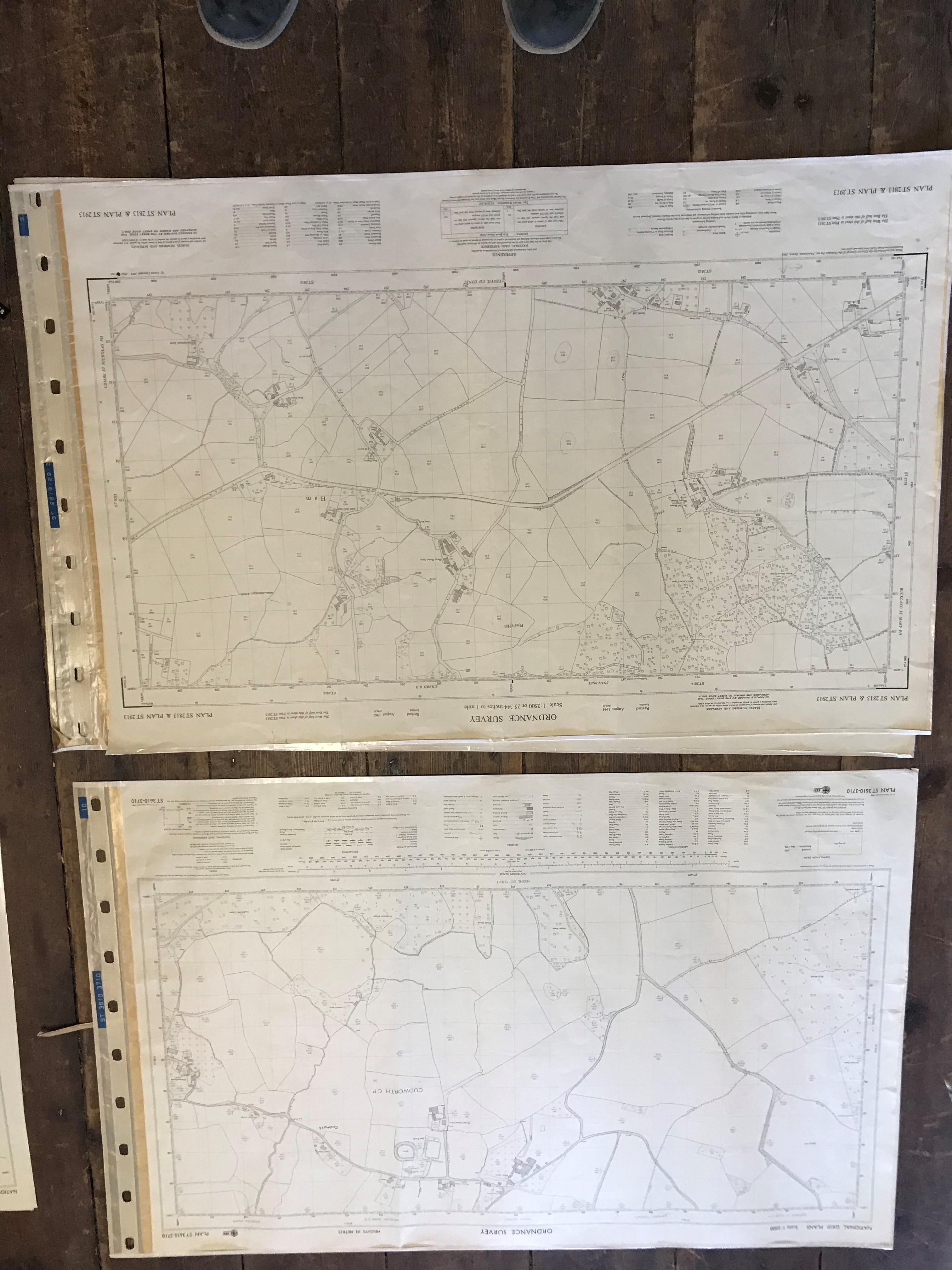 COLLECTION OF THIRTY 1:2500 ORDNANCE SURVEY MAPS covering Crewkerne; Lillington; Coker; - Image 15 of 16