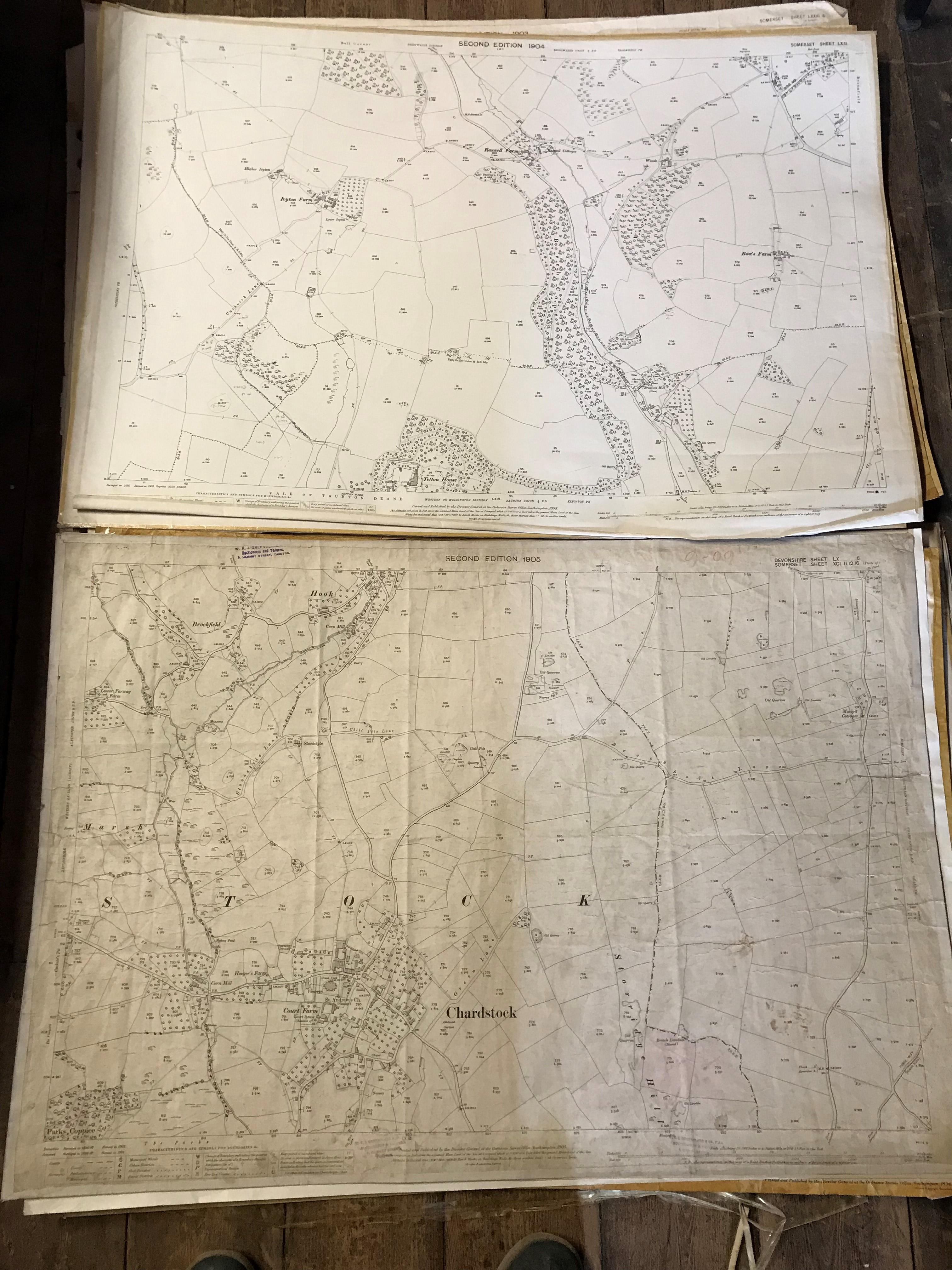 COLLECTION OF THIRTY 1:2500 ORDNANCE SURVEY MAPS covering Chardstock, Hook & Brockfield; West - Image 2 of 15