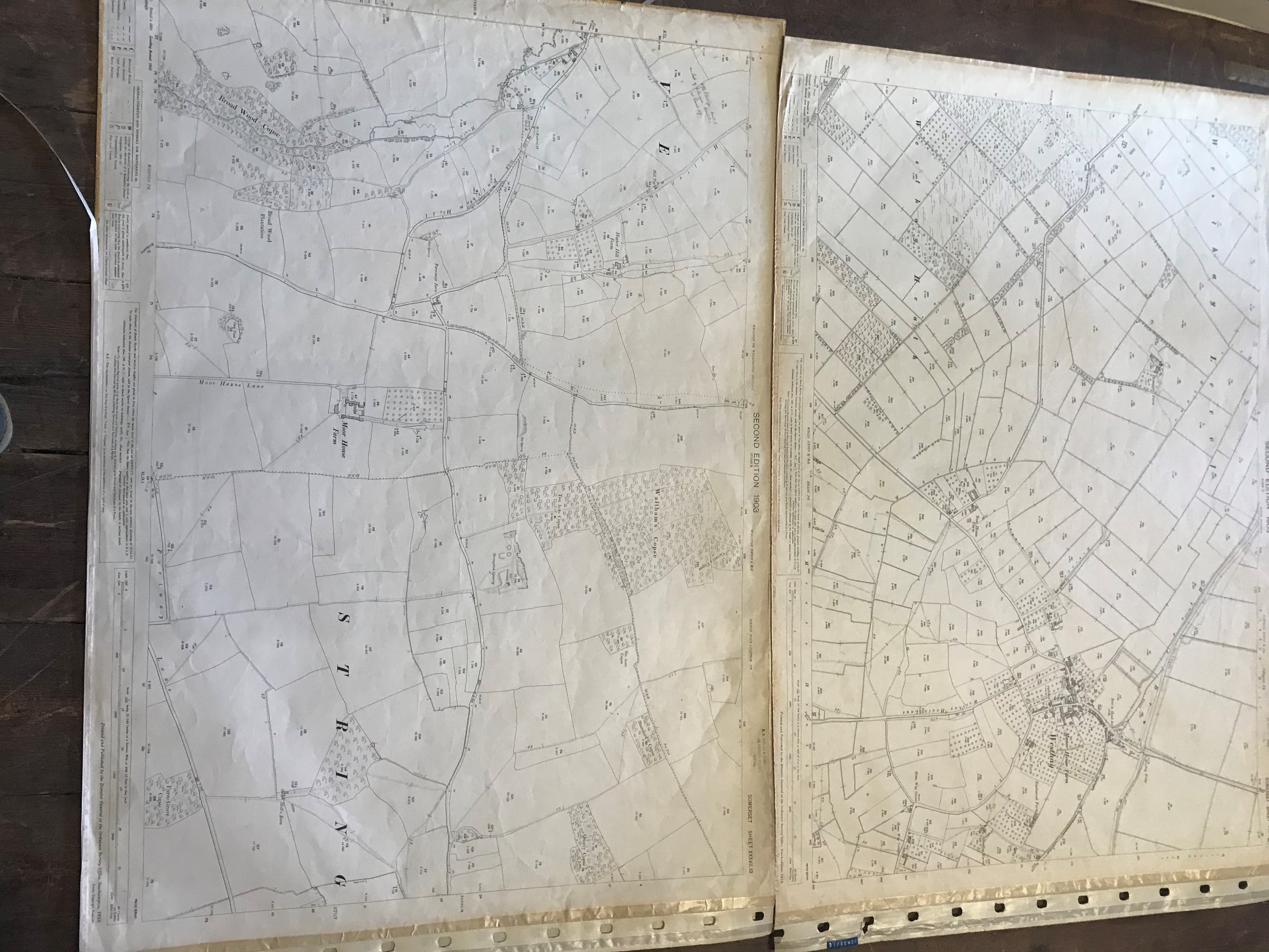 COLLECTION OF THIRTY 1:2500 ORDNANCE SURVEY MAPS covering Upper and Lower Westholme; Chewton Mendip; - Image 4 of 13