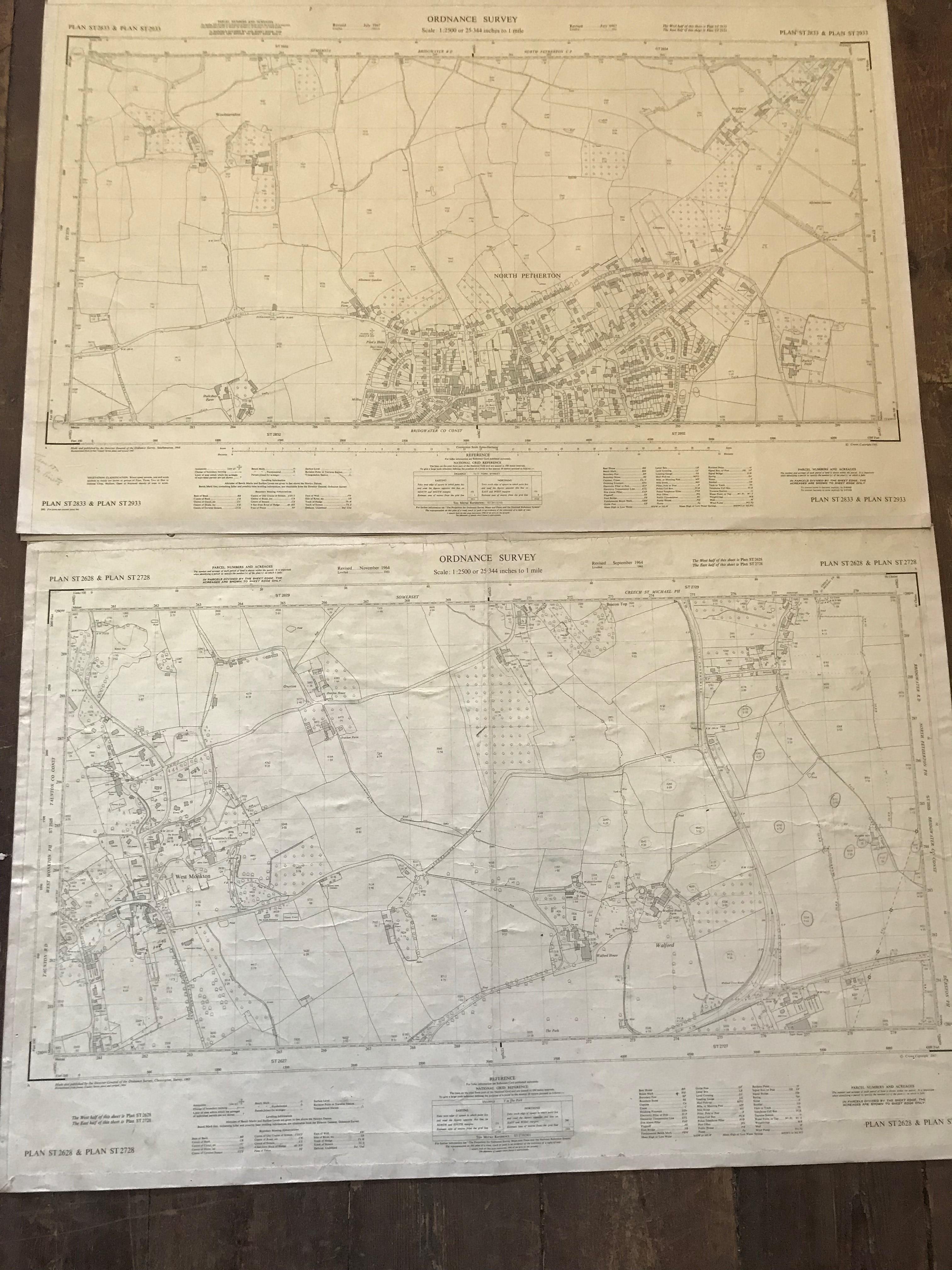 COLLECTION OF THIRTY 1:2500 ORDNANCE SURVEY MAPS covering Wincanton; Langport; North Barrow; - Image 15 of 15