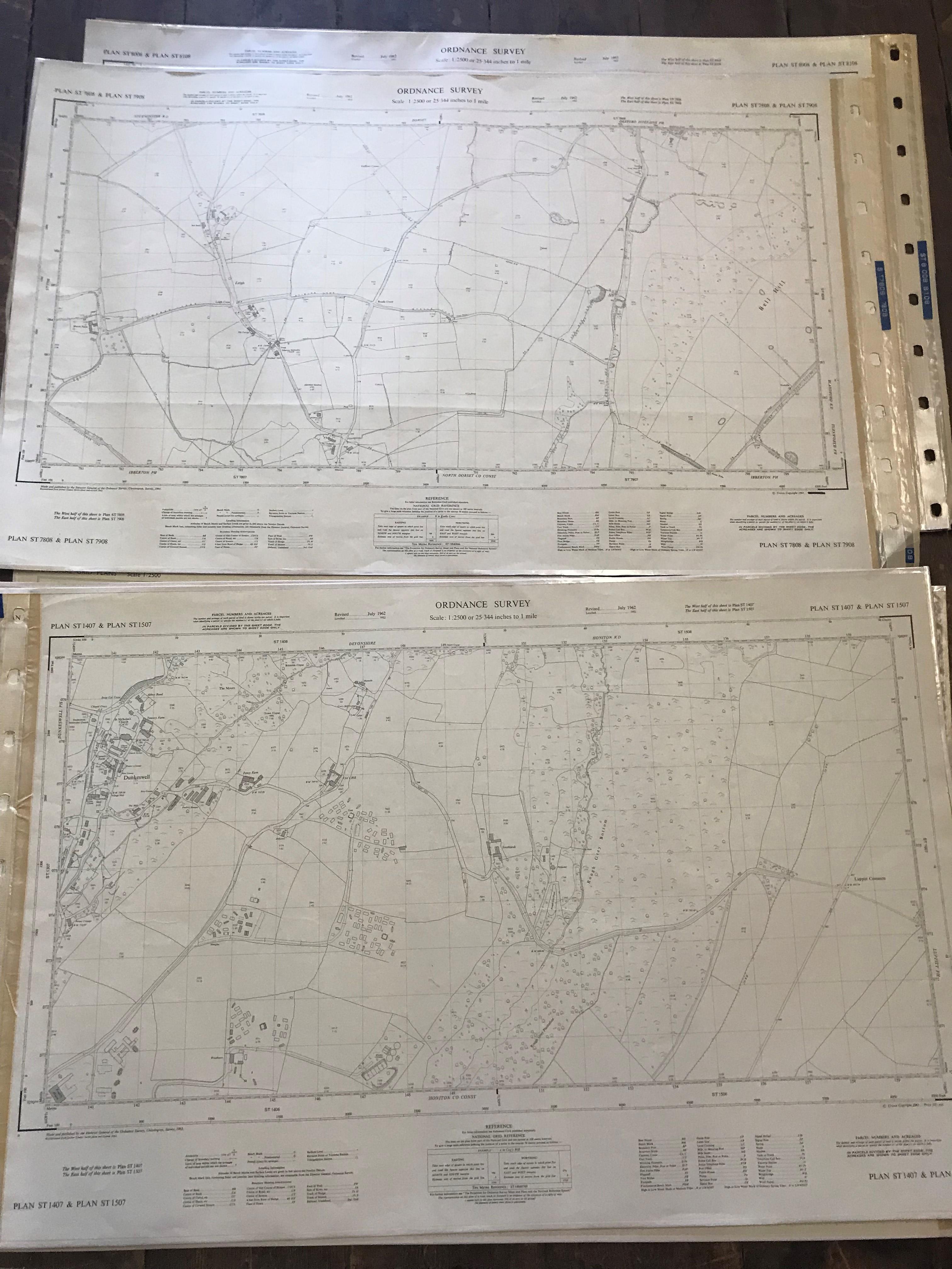 COLLECTION OF THIRTY 1:2500 ORDNANCE SURVEY MAPS covering Chard & Crewkerne; Haselbury Puknett; - Image 9 of 15