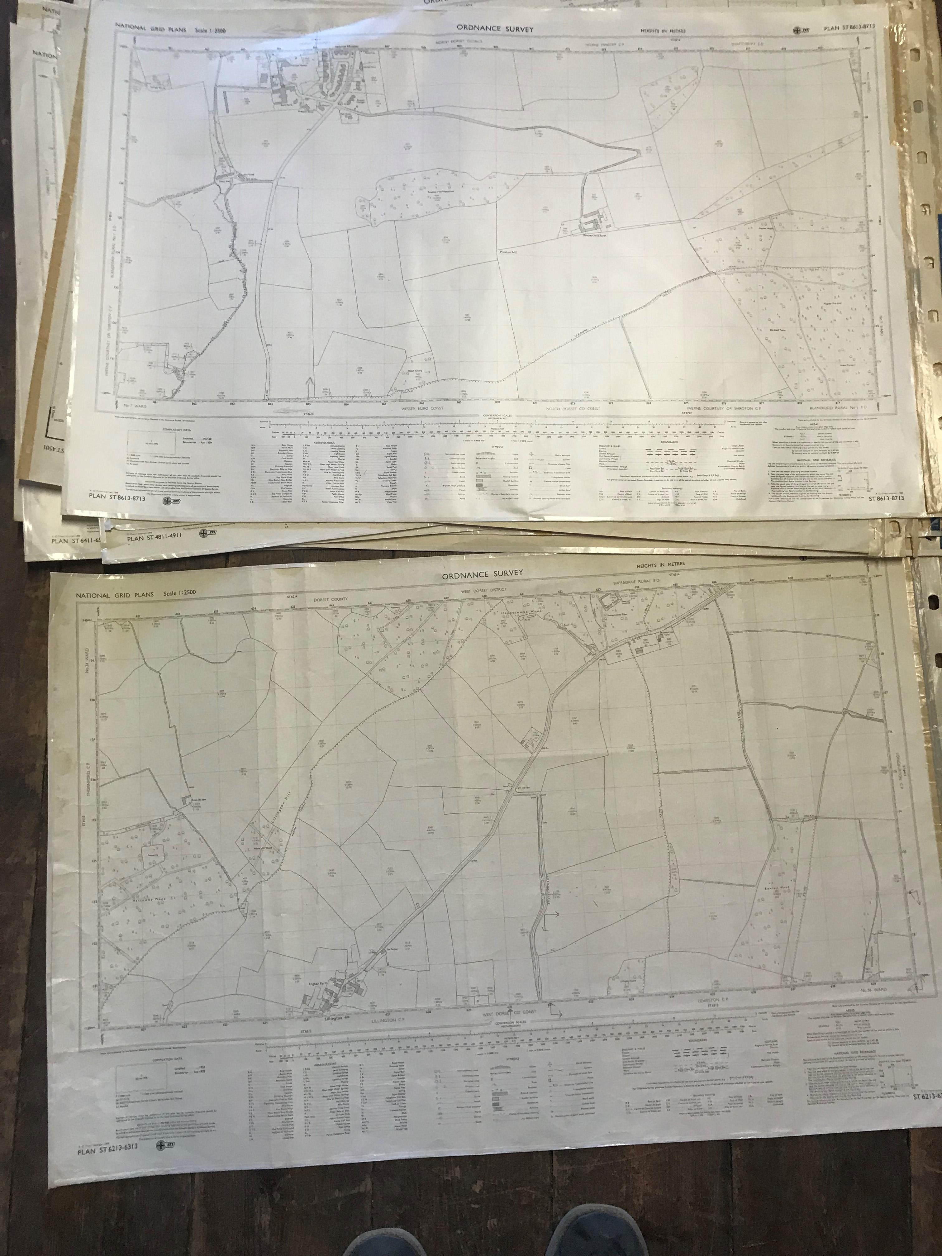 COLLECTION OF THIRTY 1:2500 ORDNANCE SURVEY MAPS covering West & Middle Chinnock; Cheddon Down; - Image 9 of 16