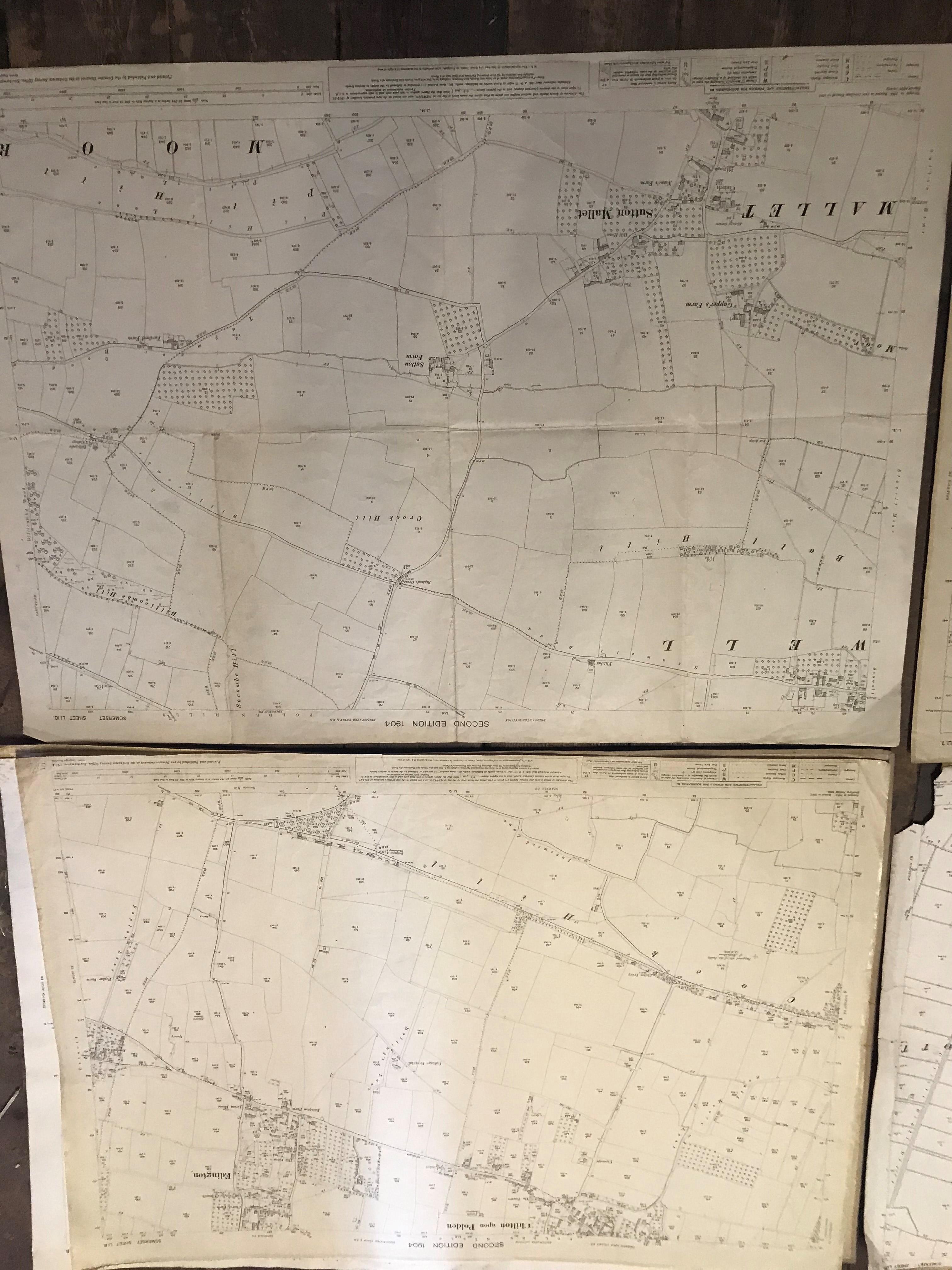 COLLECTION OF THIRTY 1:2500 ORDNANCE SURVEY MAPS covering Drimpton; Uffculme; Butleigh; Elworthy; - Image 10 of 16