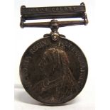 A QUEEN'S SOUTH AFRICA MEDAL TO CLERK H.D. HUGHES, ARMY SERVICE CORPS third type reverse, one clasp,