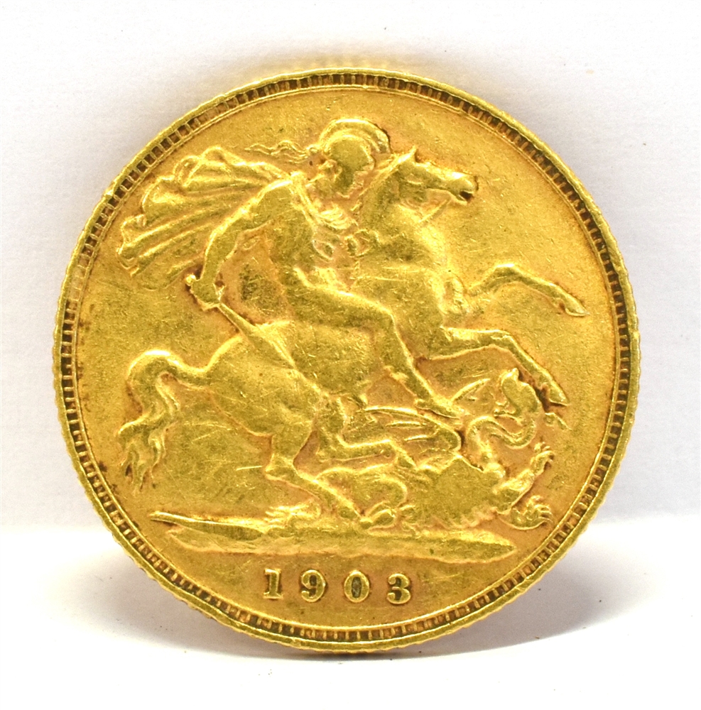 GREAT BRITAIN - EDWARD VII (1901-1910), HALF-SOVEREIGN, 1903 - Image 2 of 2