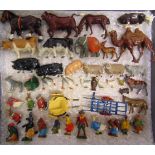 ASSORTED BRITAINS & OTHER LEAD ANIMALS & ACCESSORIES including Cadbury's Cococubs, variable