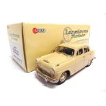 [WHITE METAL]. A 1/43 SCALE LANSDOWNE MODELS NO.LDM52, 1956 AUSTIN A90 Phoenix beige, with self-