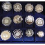 BRITISH COMMONWEALTH - 'H.M. QUEEN ELIZABETH, THE QUEEN MOTHER' SILVER COMMEMORATIVE COIN COLLECTION